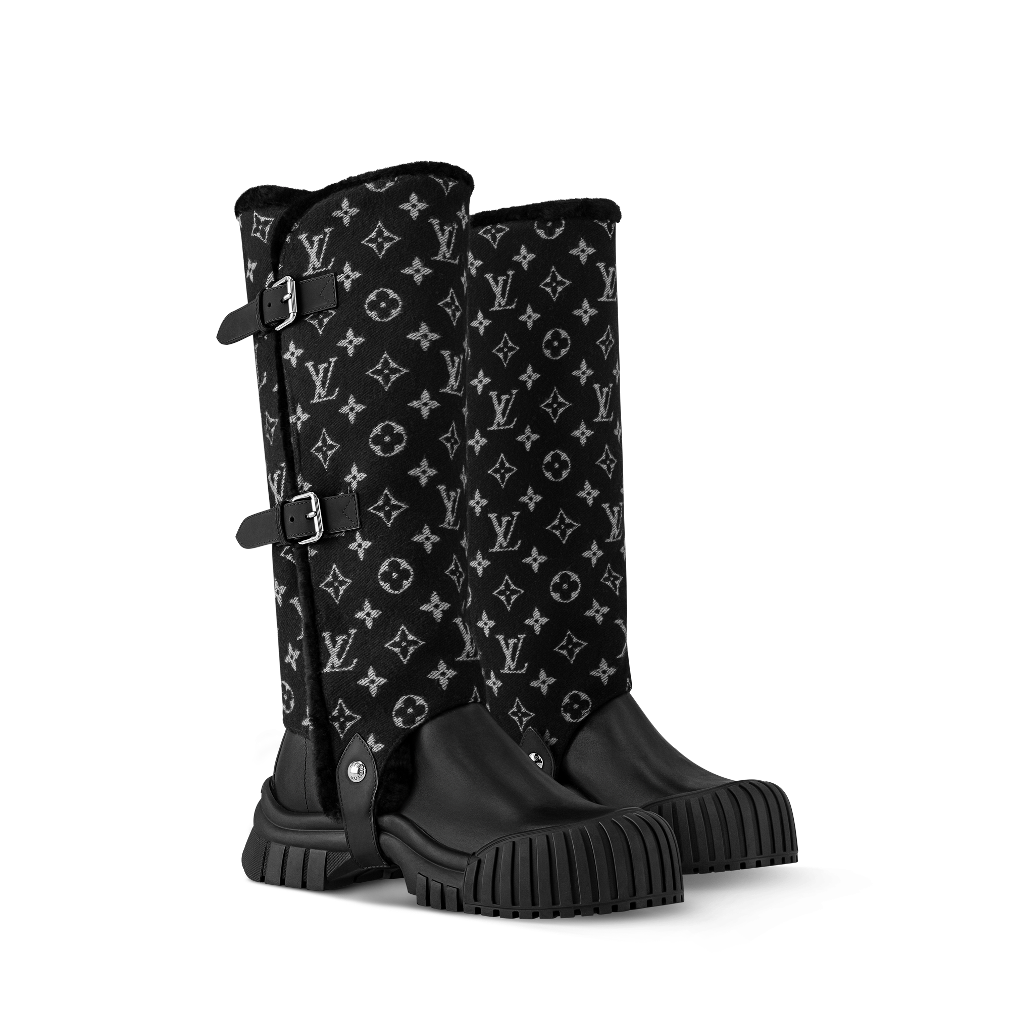  Discontinued Product Obs 16 Bota de Cano Alto Flat Ruby | Louis Vuitton ® (Zoom no Produto)