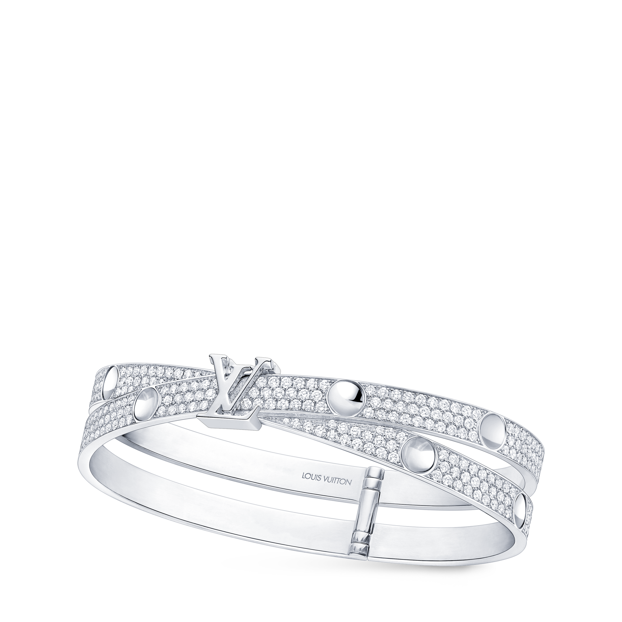  Categorias Pulseiras Bracelete Empreinte em Ouro Branco e Diamantes | Louis Vuitton ® (Zoom no Produto)