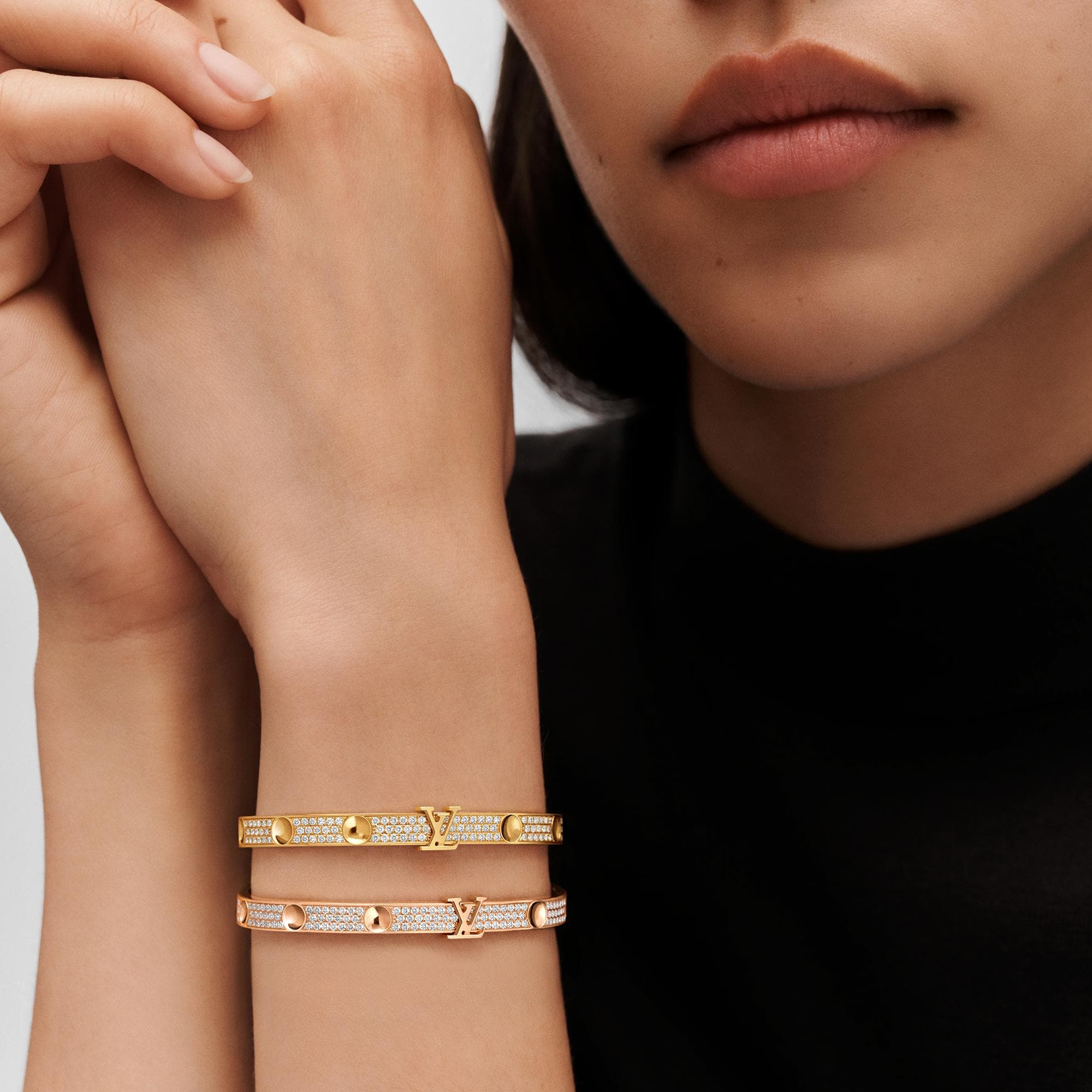  Categorias Todas as Joias Bracelete Empreinte em Ouro Rosa e Pavé de Diamantes | Louis Vuitton ® (Zoom no Produto)