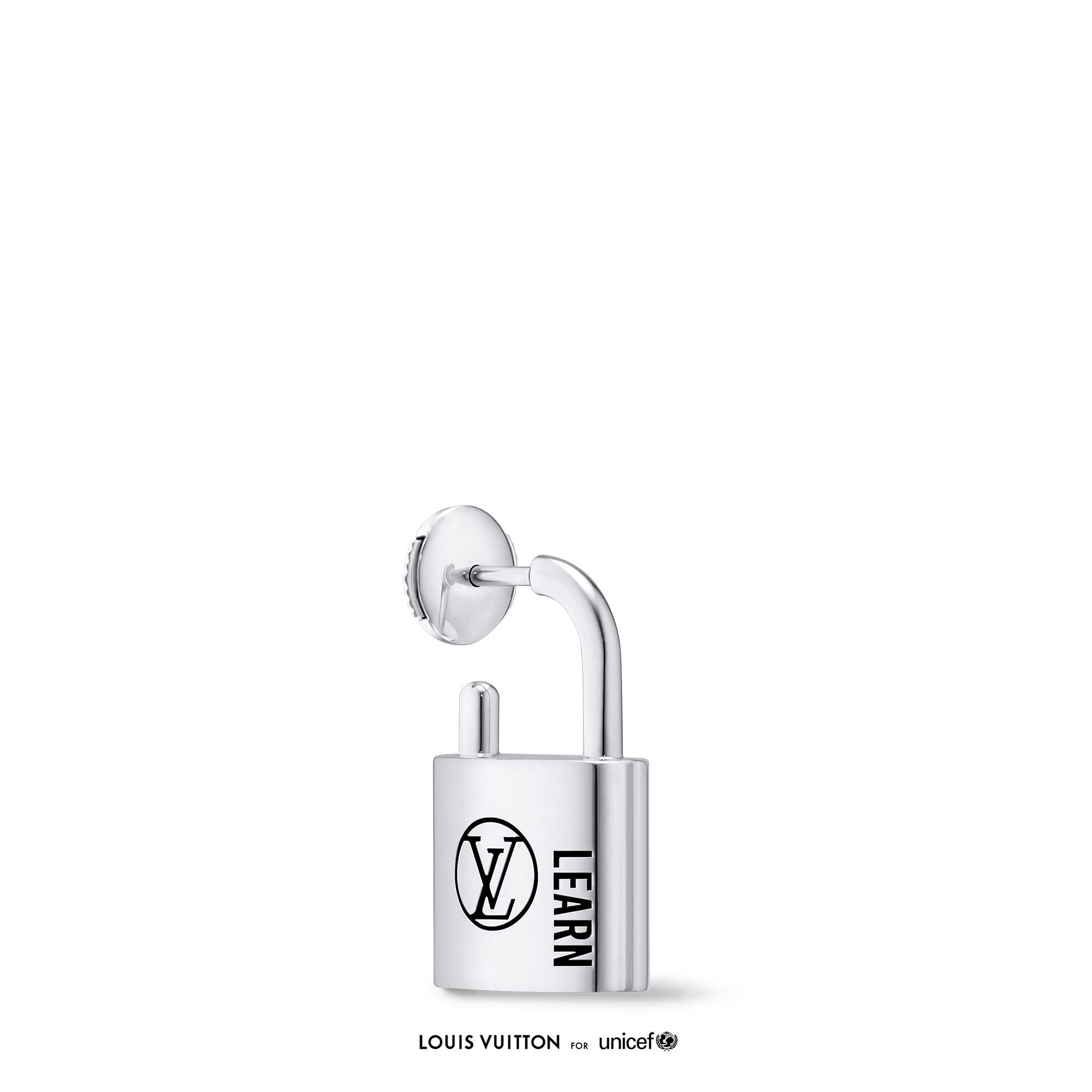  Categorias Brincos Brincos Silver Lockit em Prata de Lei com Trabalho Esmaltado em Preto | Louis Vuitton ® (Zoom no Produto)