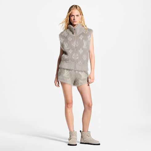 Ready-to-Wear Tricot Brushed Monogram Zip-Up Gilet | Louis Vuitton ® (Zoom no Produto)