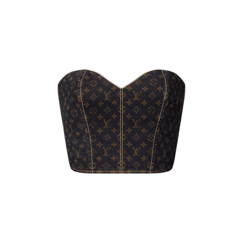 Ready-to-Wear Blusas Bustiê Jeans Monogram | Louis Vuitton ® (Zoom no Produto)