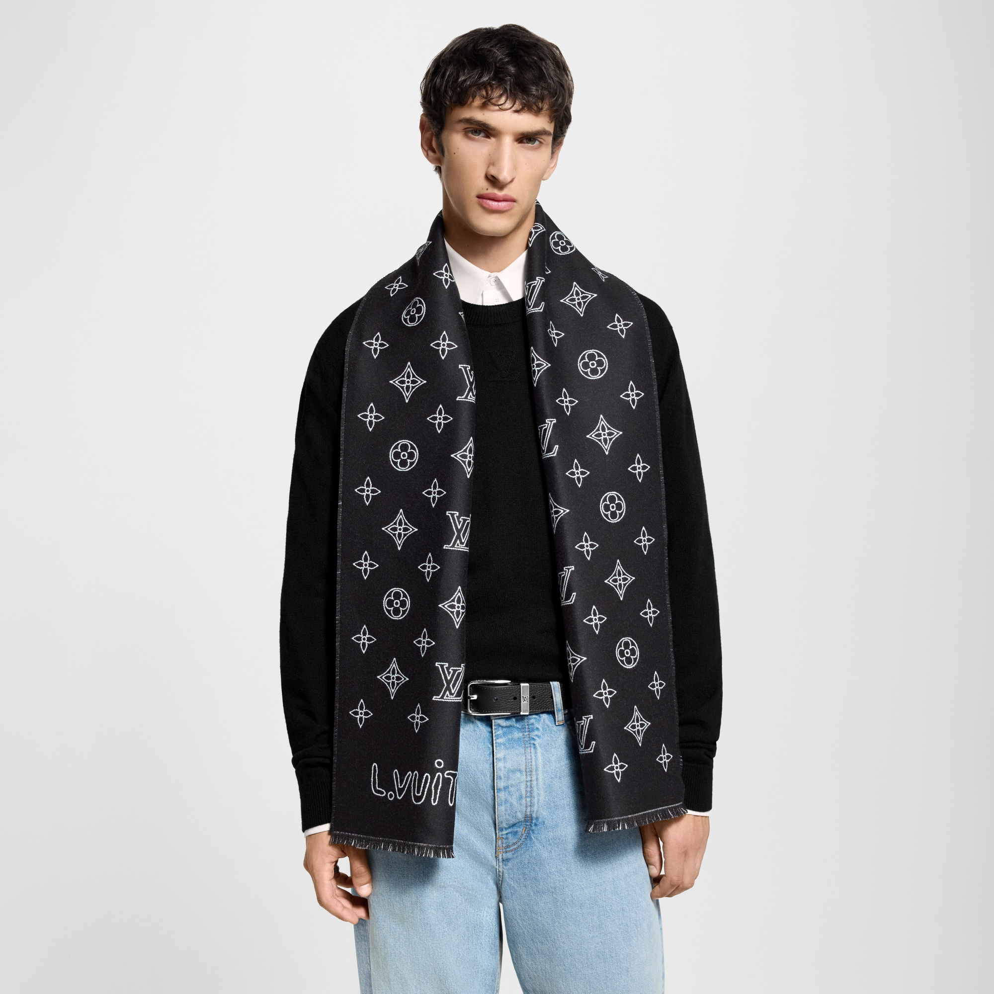 S00 Acessórios Echarpes Cachecol Monogram Blast | Louis Vuitton ® (Zoom no Produto)