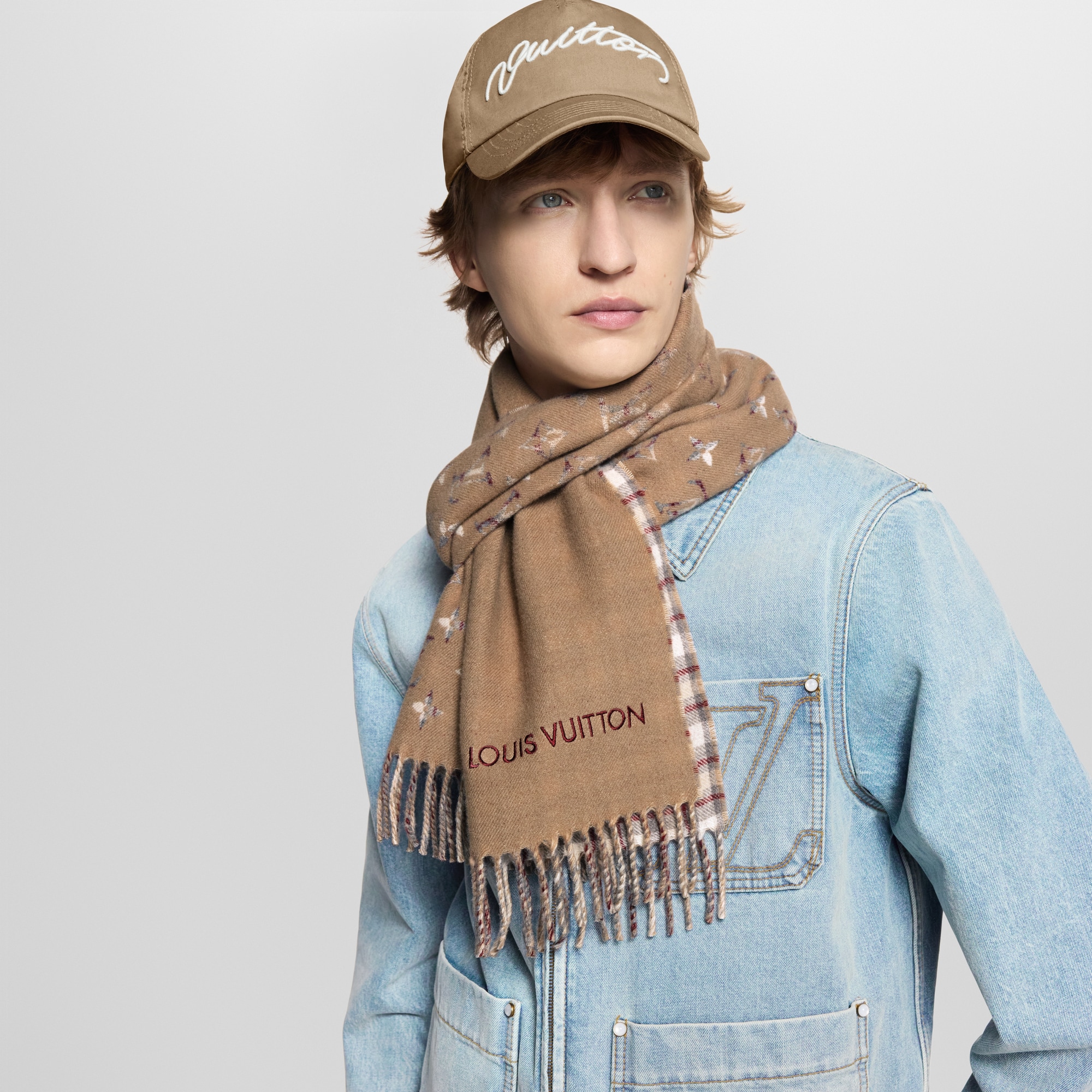 S00 Acessórios Echarpes Cachecol Monogram Gradient Tartan | Louis Vuitton ® (Zoom no Produto)