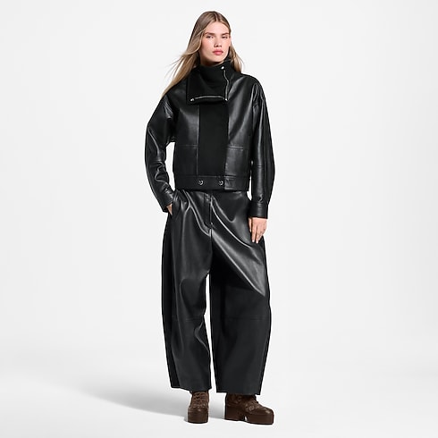 Ready-to-Wear Calças e Shorts Wool Insert Leather Balloon Pants | Louis Vuitton ® (Zoom no Produto)