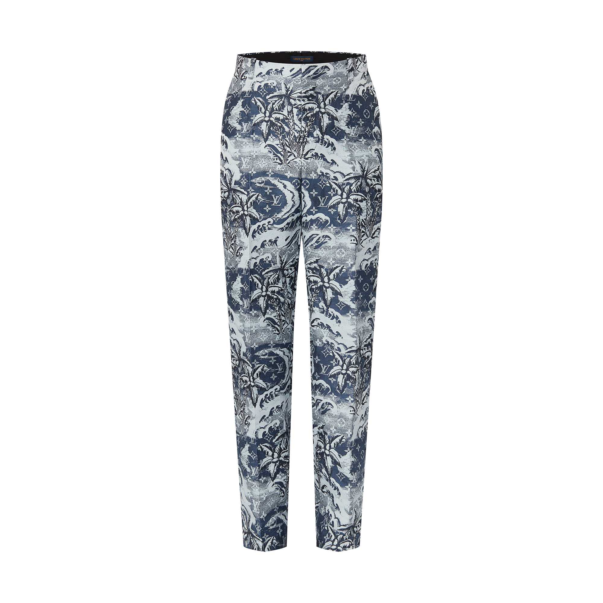 Discontinued Product Obs 12 Calça Clássica com Monogram em Mescla de Algodão e Linho | Louis Vuitton ® (Zoom no Produto)
