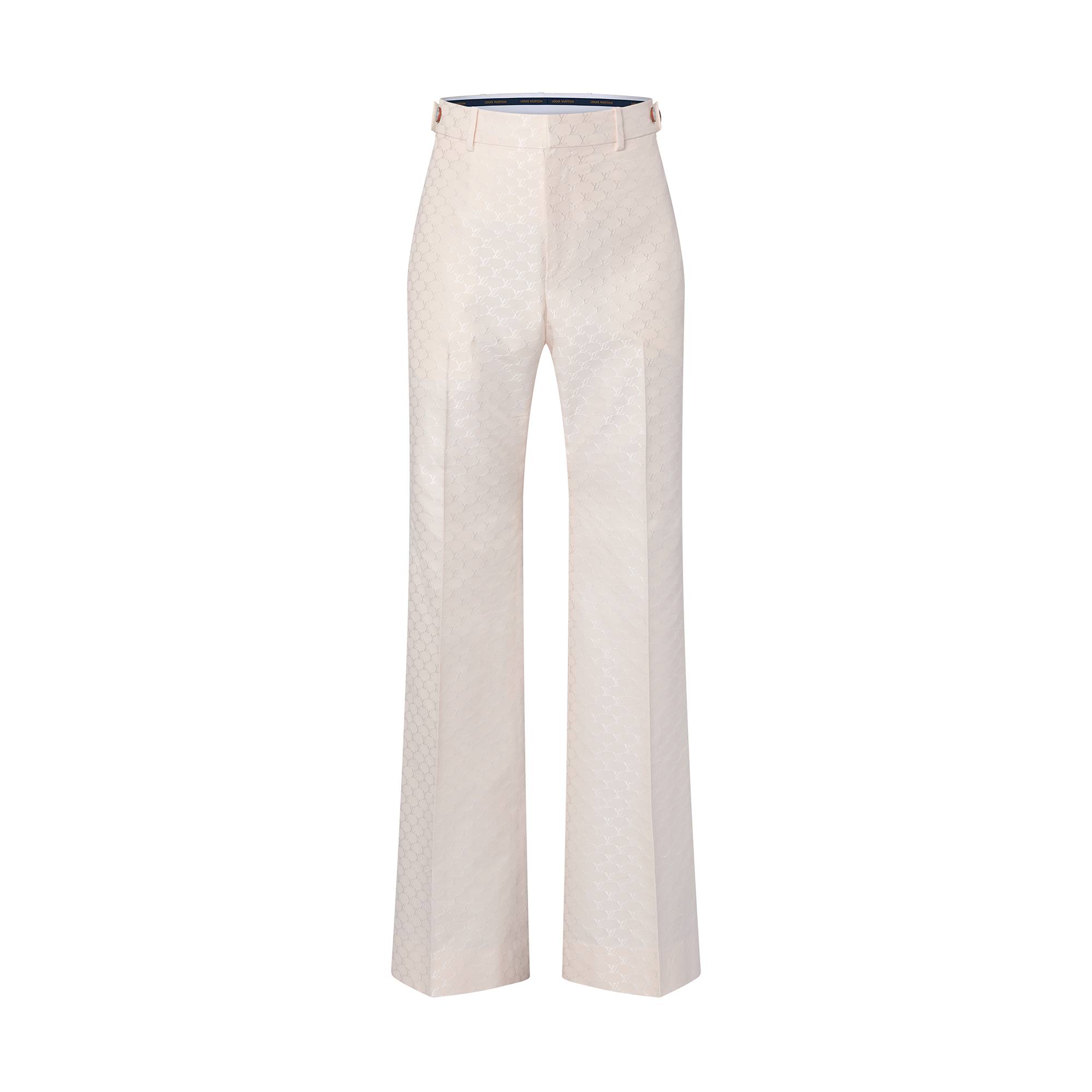  Discontinued Product Obs 12 Calça de Alfaiataria Flare em Mescla de Seda e Algodão | Louis Vuitton ® (Zoom no Produto)
