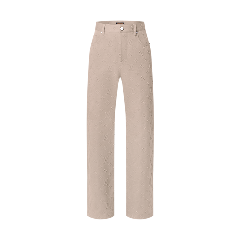 Ready-to-Wear Roupas em Denim Calça de Skatista com Monogram em Relevo | Louis Vuitton ® (Zoom no Produto)
