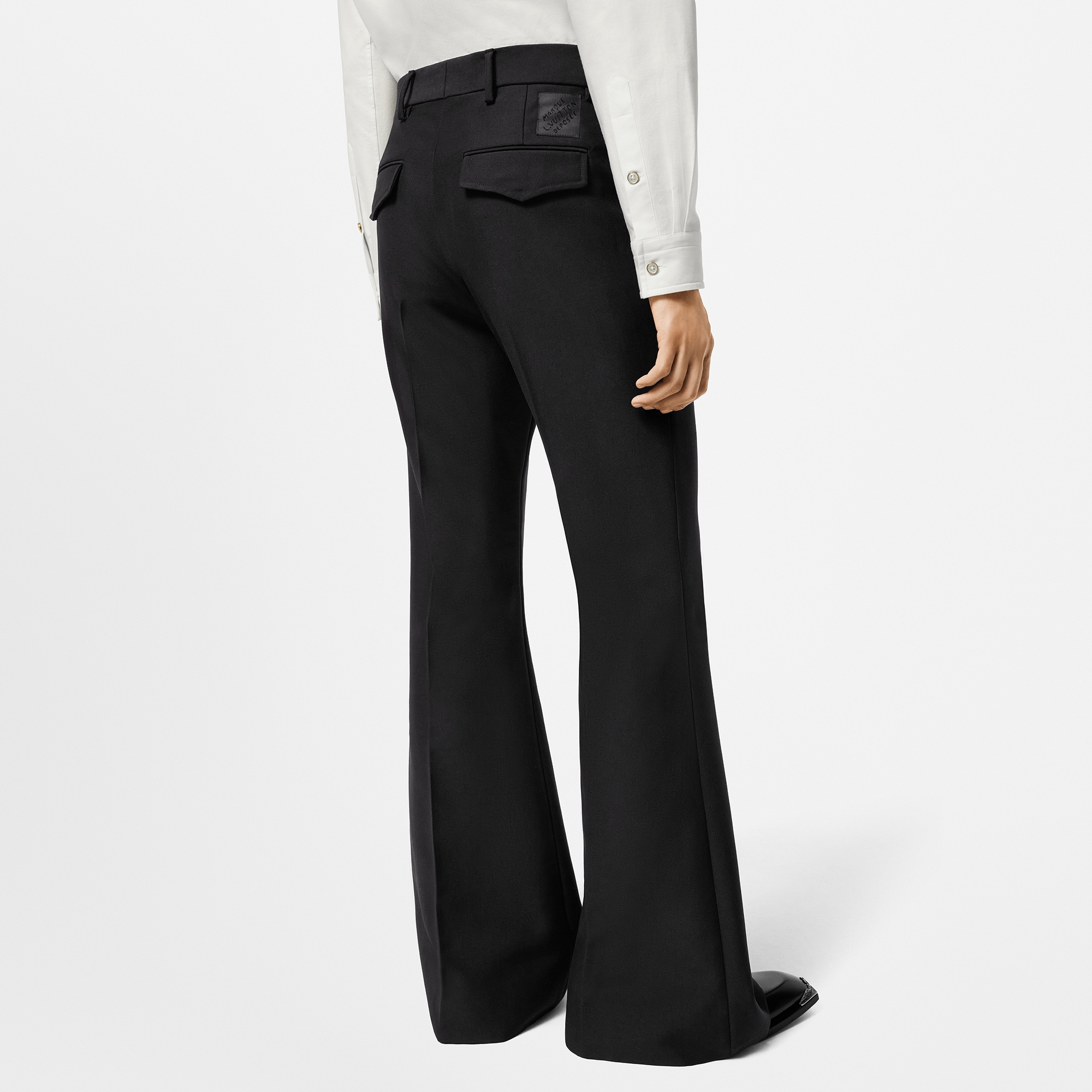  Discontinued Product Obs 12 Calça Flare de Alfaiataria em Lã | Louis Vuitton ® (Zoom no Produto)