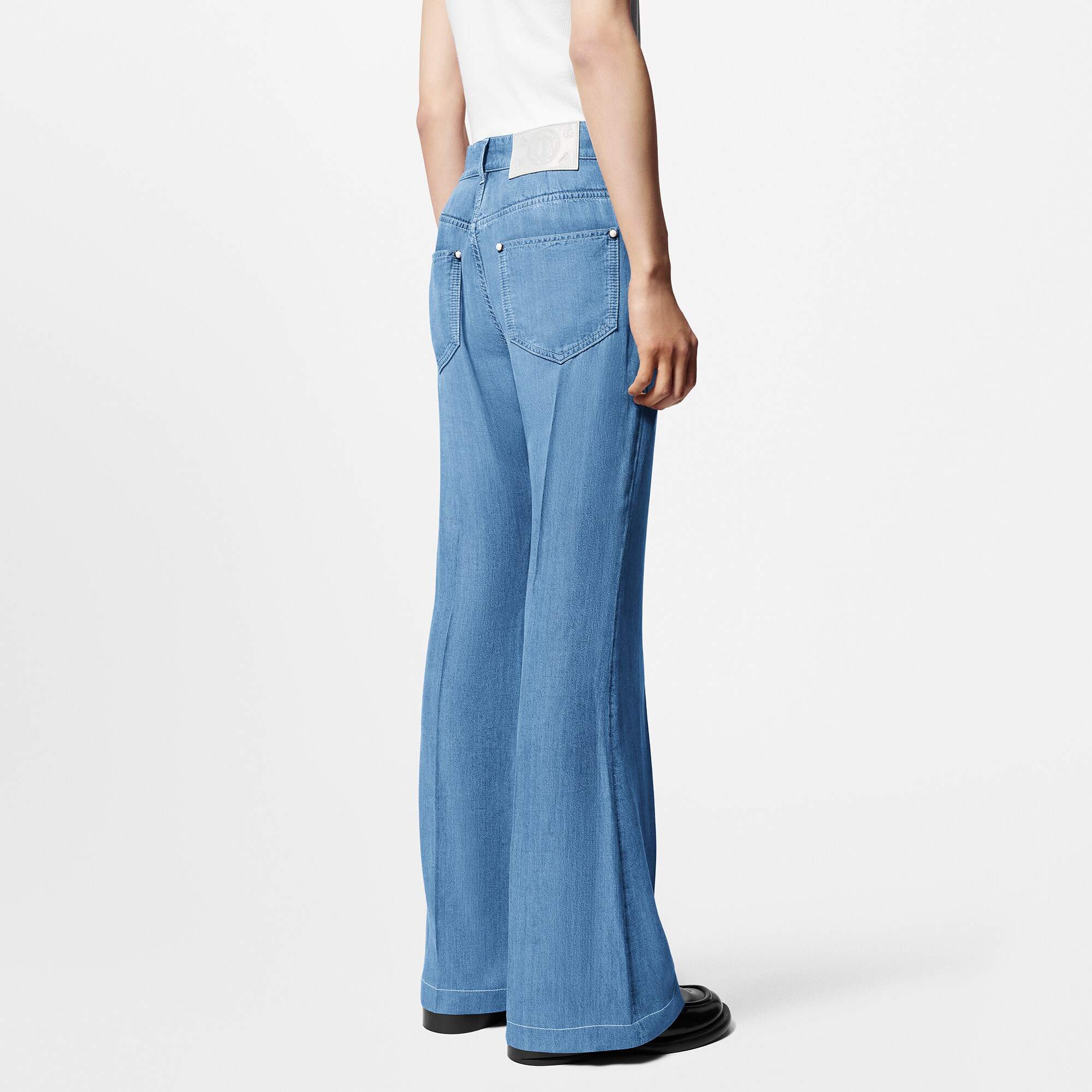 Discontinued Product Obs 12 Calça Flare de Cambraia | Louis Vuitton ® (Zoom no Produto)