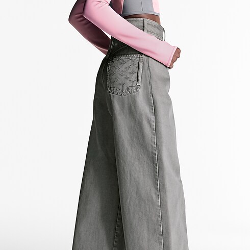 Ready-to-Wear Calças Calça Jeans com Pregas | Louis Vuitton ® (Zoom no Produto)