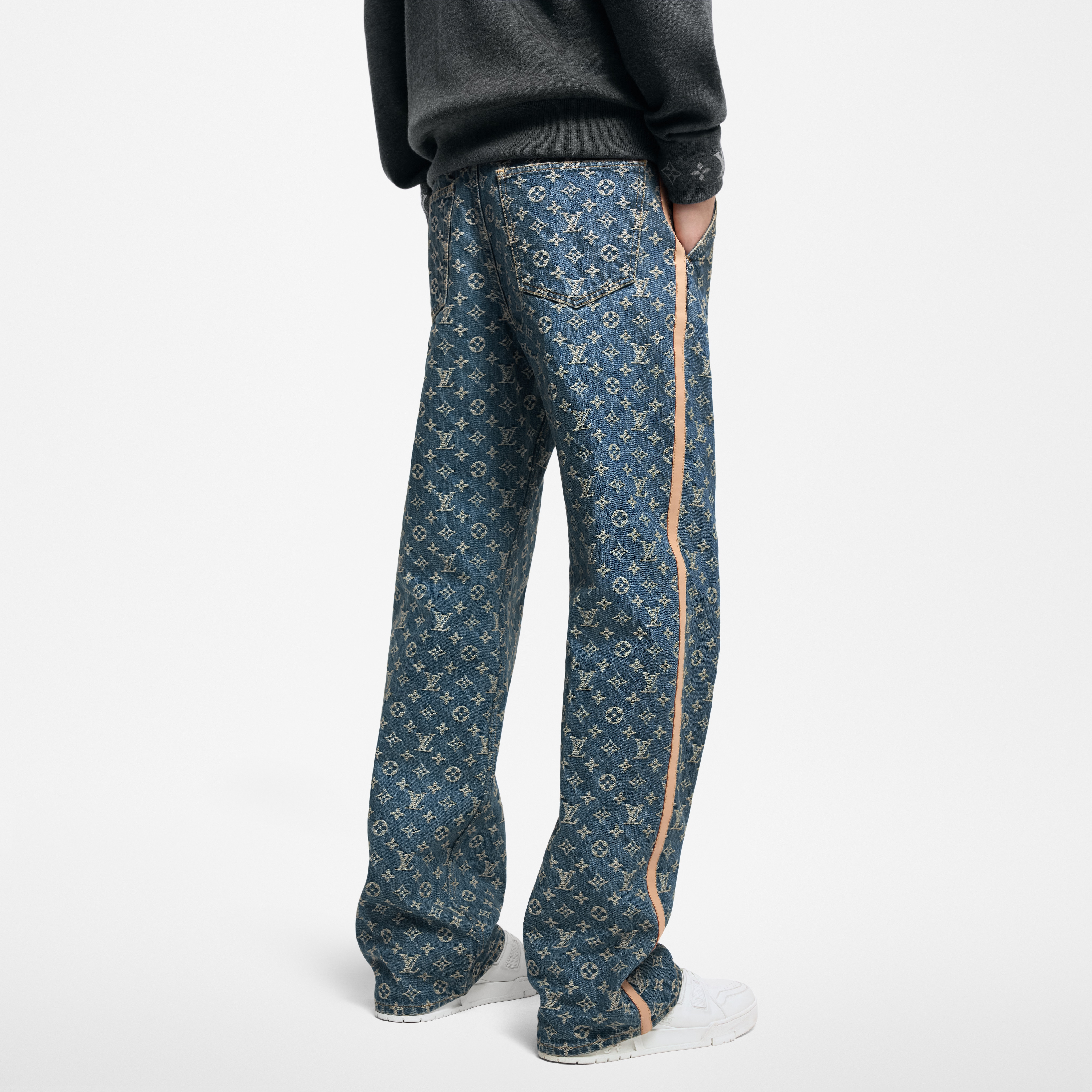  Ready-to-Wear Roupas em Denim Calça Jeans de Alfaiataria com Monogram | Louis Vuitton ® (Zoom no Produto)