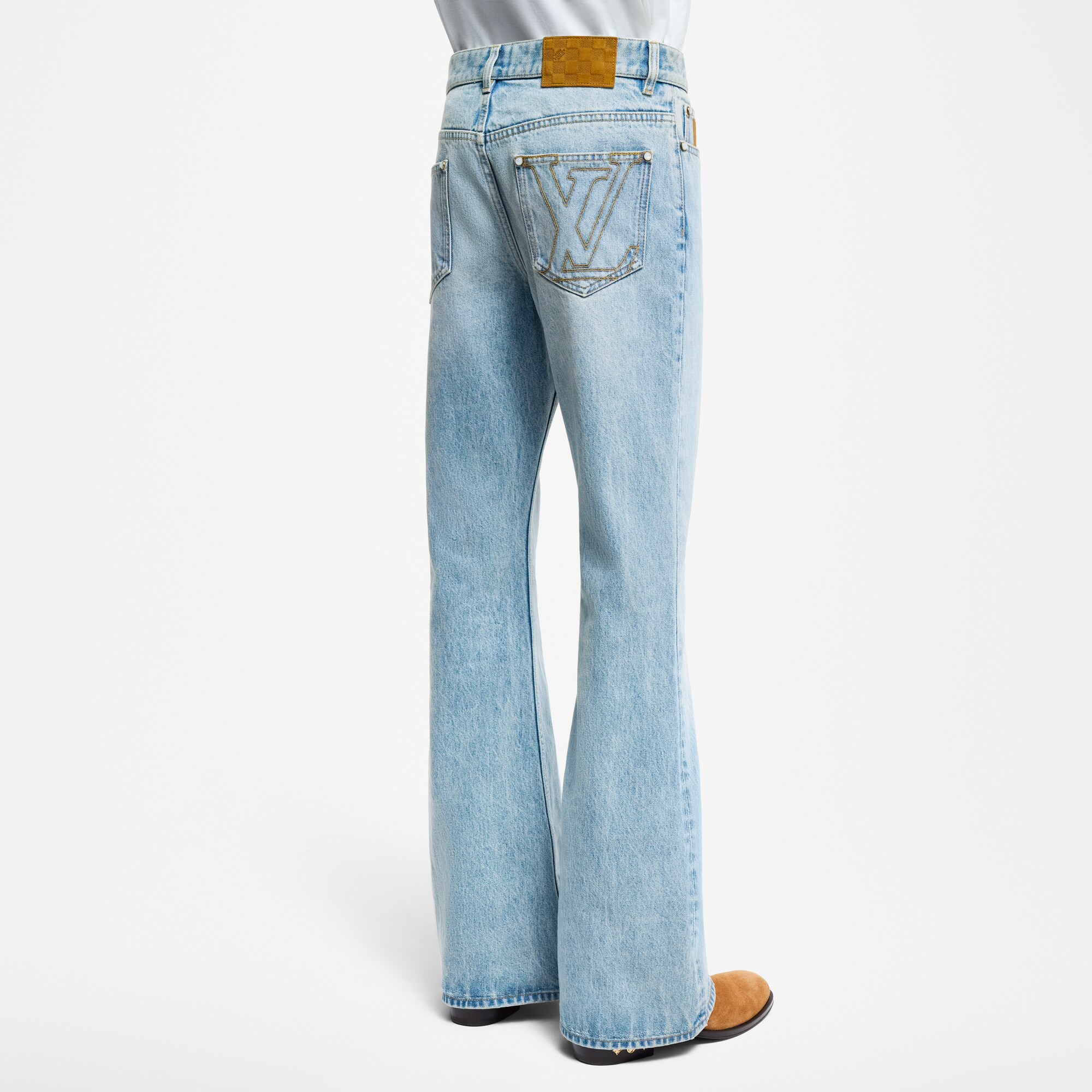  Ready-to-Wear Roupas em Denim Calça Jeans Flare | Louis Vuitton ® (Zoom no Produto)