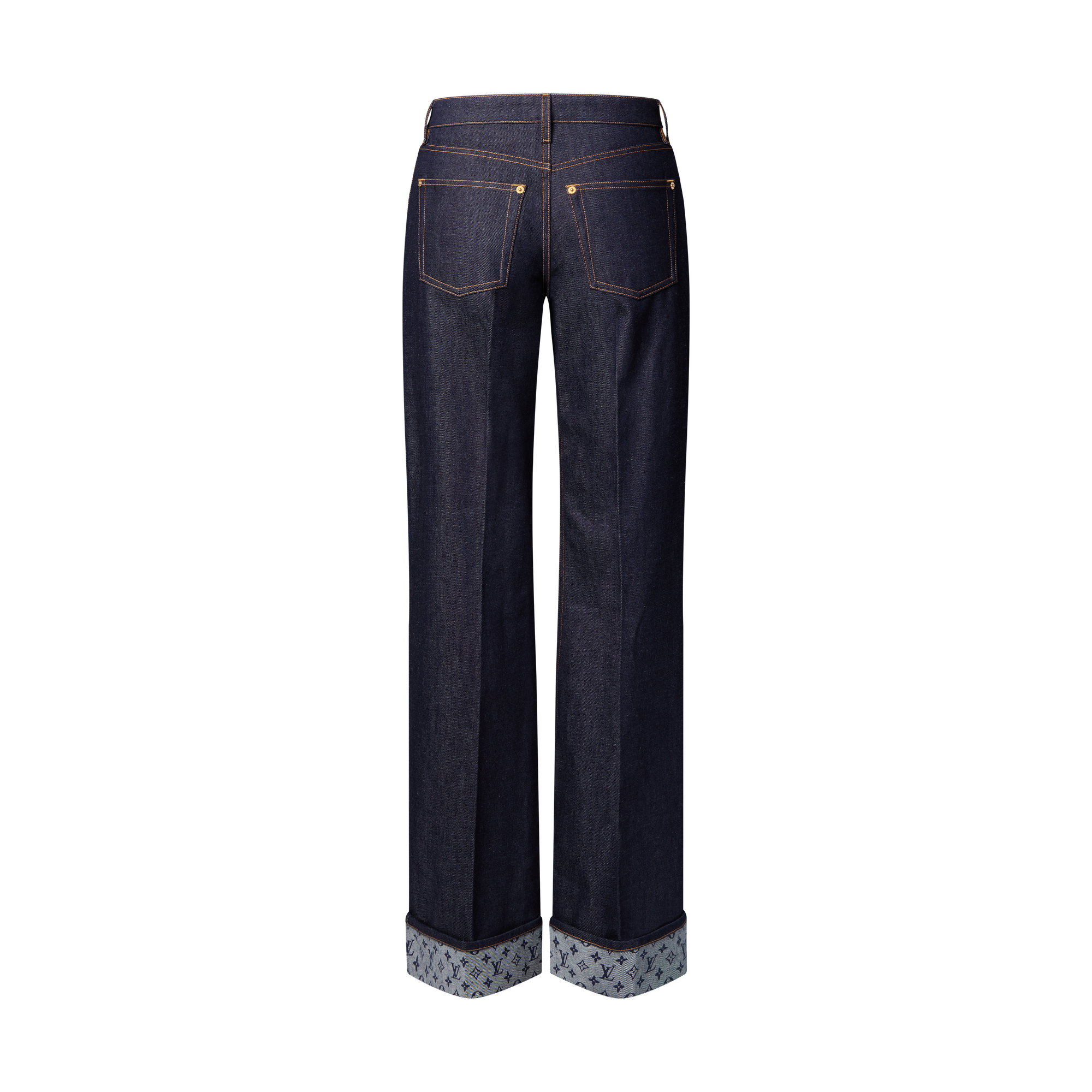  Ready-to-Wear Calças Calça Jeans Flare com Barra Virada | Louis Vuitton ® (Zoom no Produto)