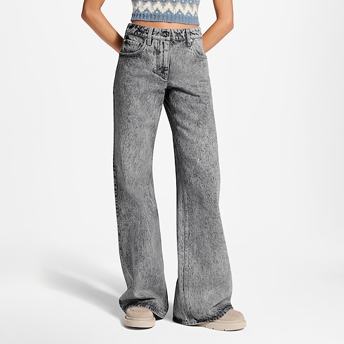 Calça Jeans Flare Estonada – Vista Cortada