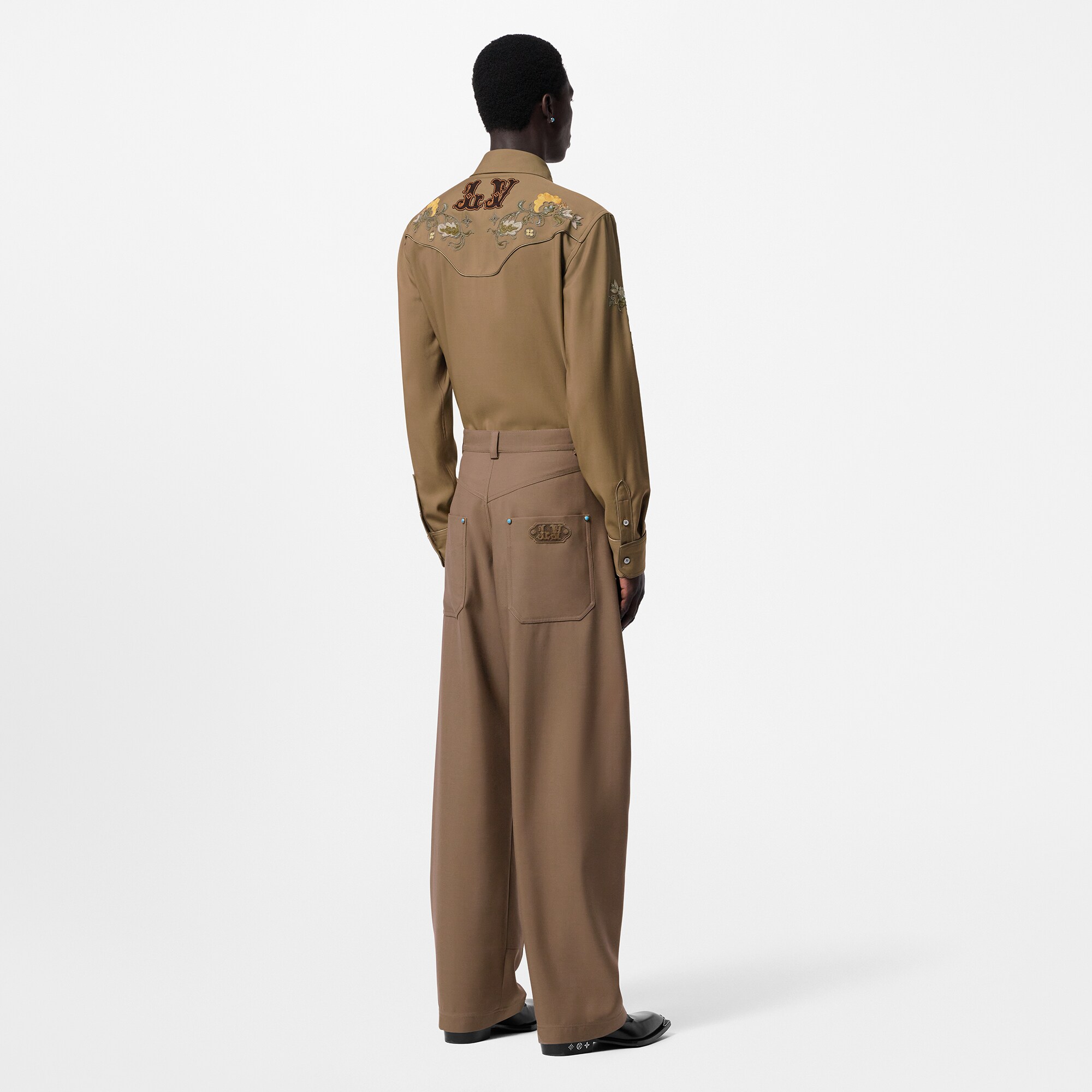  Discontinued Product Obs 12 Calça Utilitária de Alfataria em Lã | Louis Vuitton ® (Zoom no Produto)