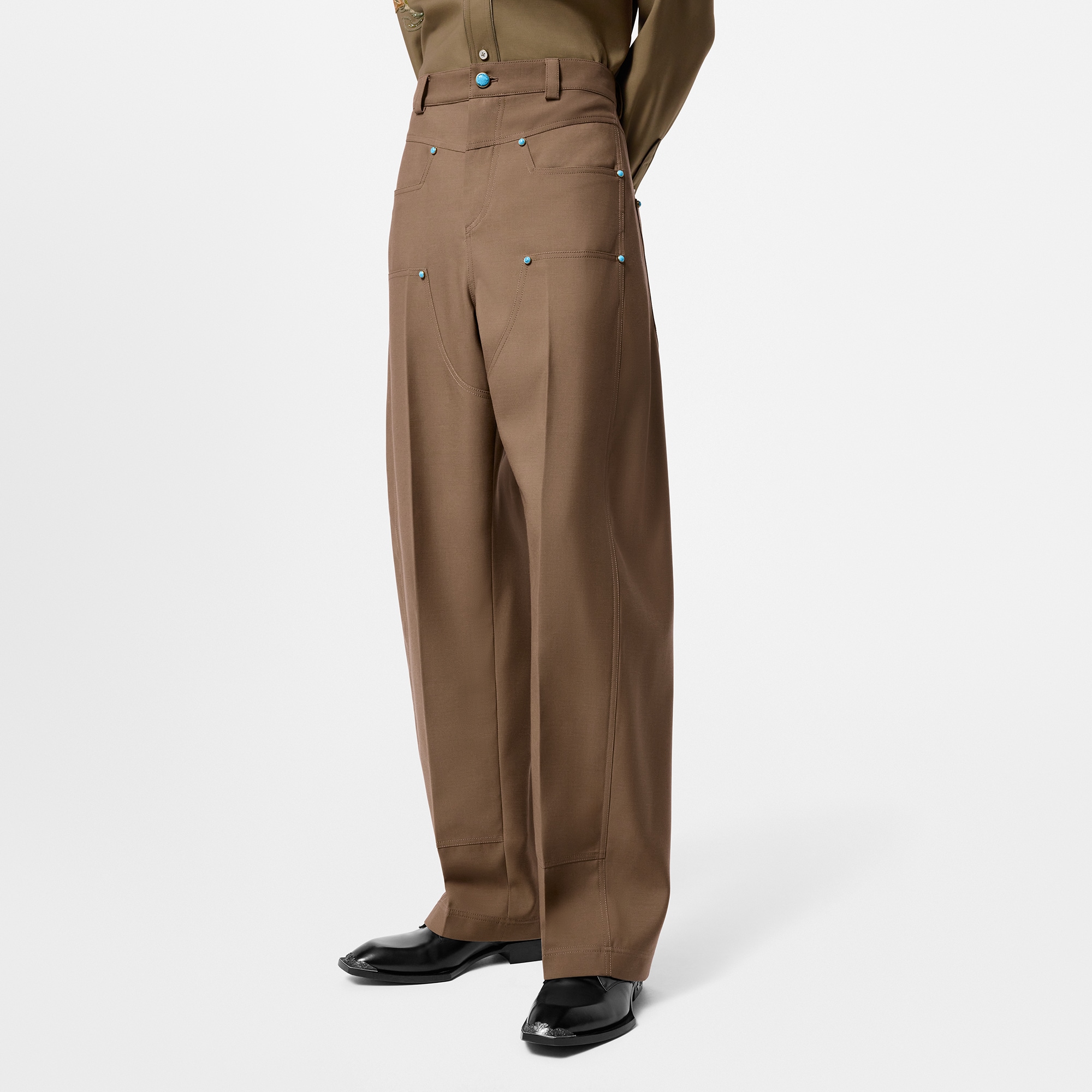  Discontinued Product Obs 12 Calça Utilitária de Alfataria em Lã | Louis Vuitton ® (Zoom no Produto)