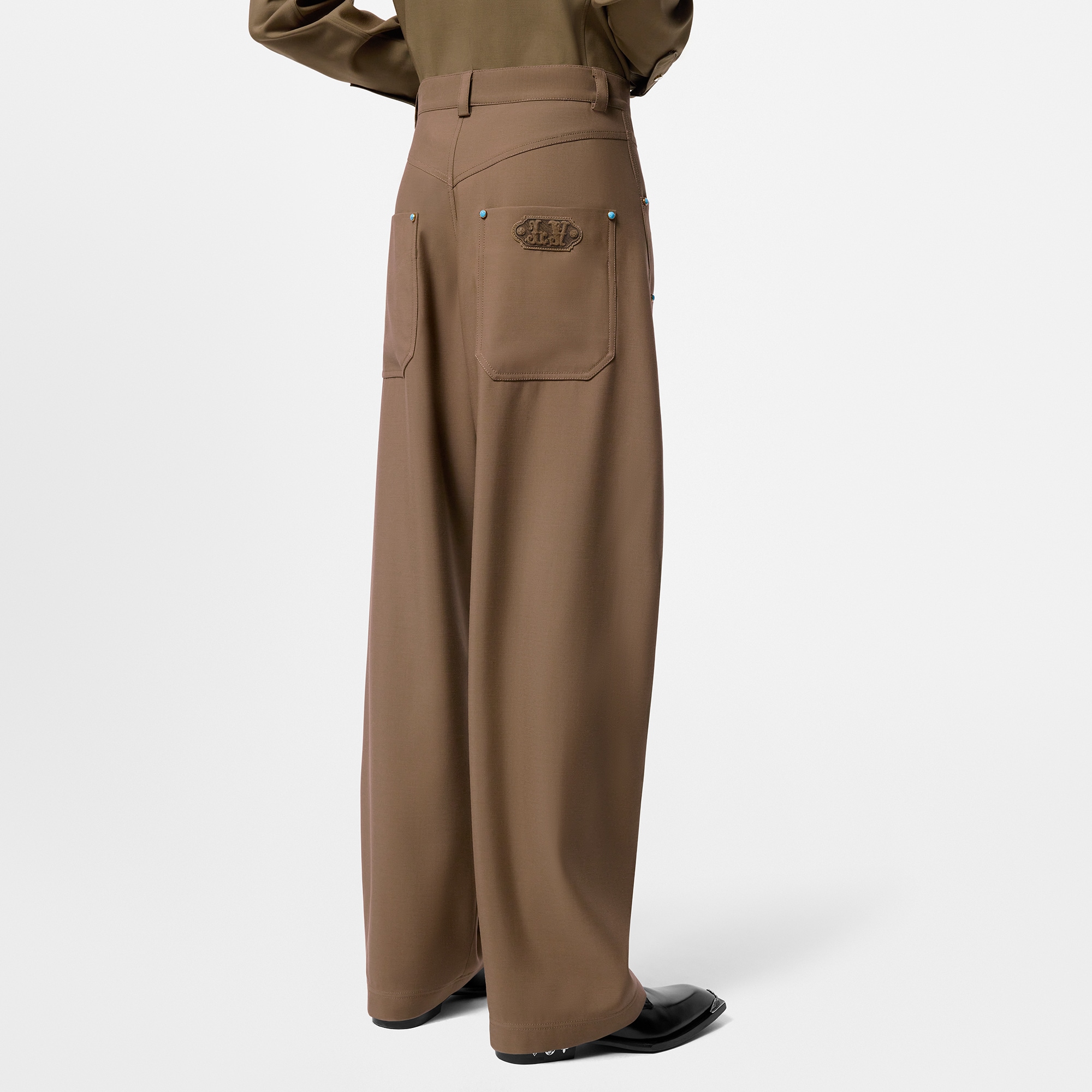  Discontinued Product Obs 12 Calça Utilitária de Alfataria em Lã | Louis Vuitton ® (Zoom no Produto)