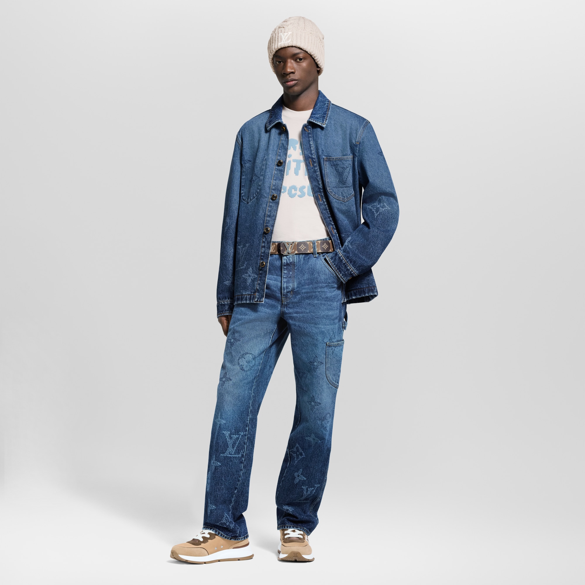  Ready-to-Wear Roupas em Denim Calça Utilitária em Jeans Monogram | Louis Vuitton ® (Zoom no Produto)