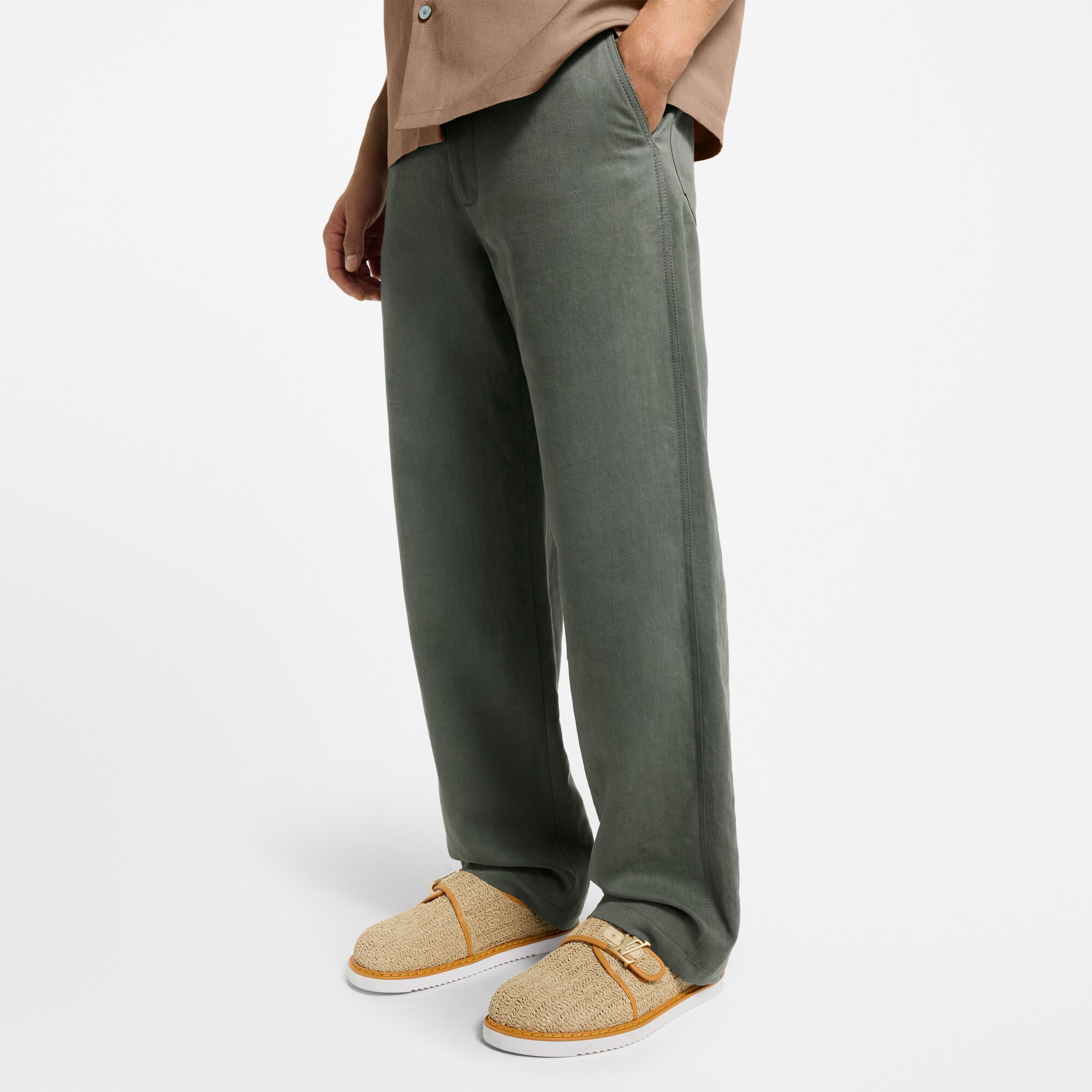  Ready-to-Wear Calças Calça Utilitária Leve de Linho | Louis Vuitton ® (Zoom no Produto)