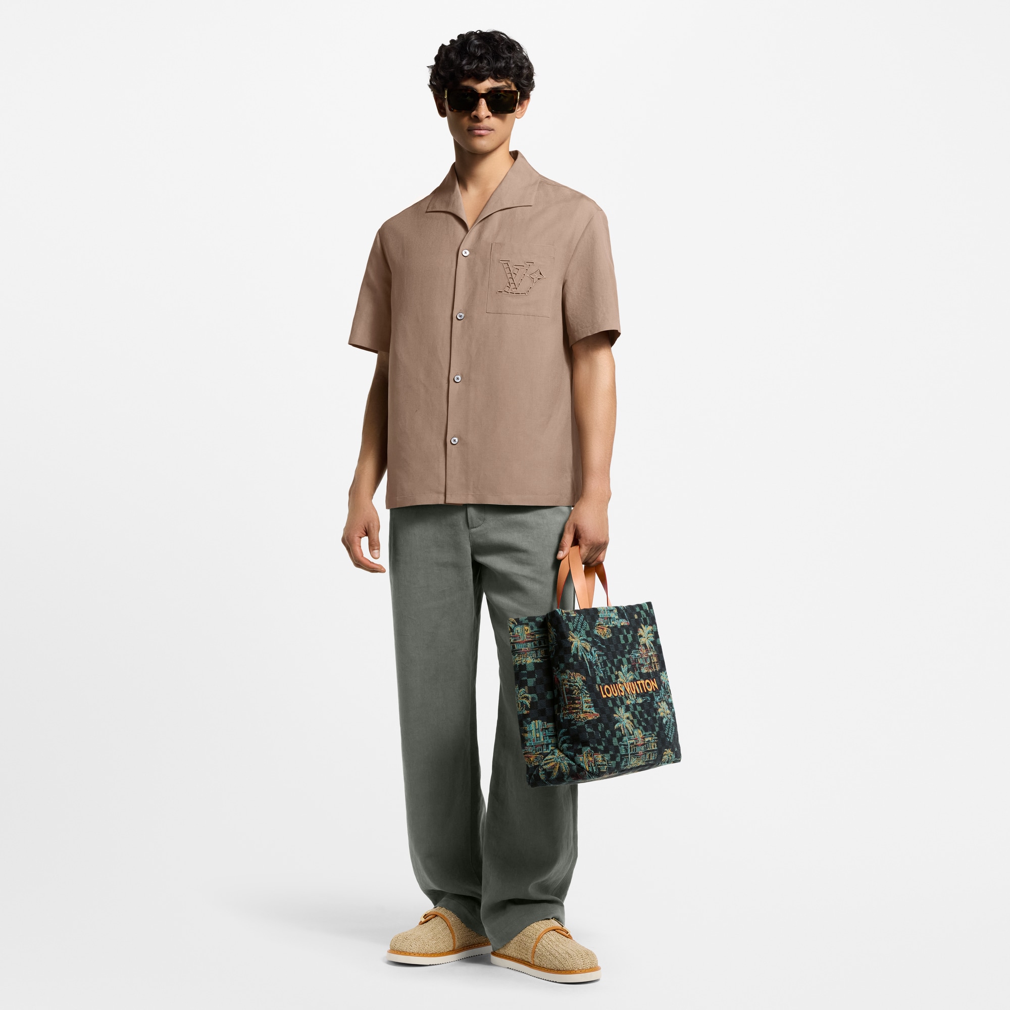  Ready-to-Wear Calças Calça Utilitária Leve de Linho | Louis Vuitton ® (Zoom no Produto)