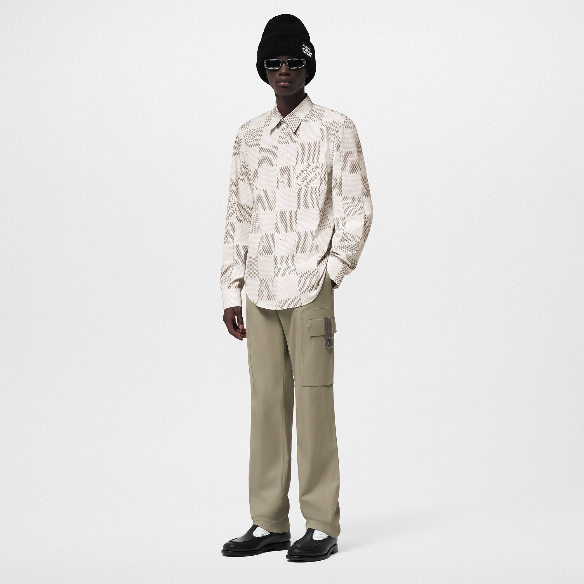  Discontinued Product Obs 12 Camisa Clássica de Algodão Damier com Manga Longa | Louis Vuitton ® (Zoom no Produto)