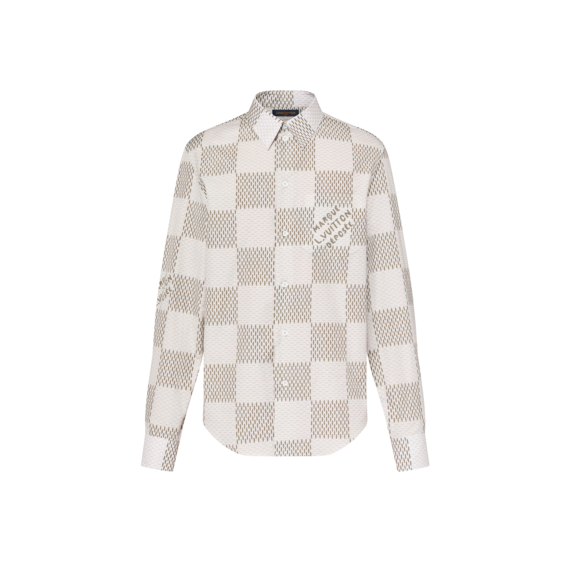  Discontinued Product Obs 12 Camisa Clássica de Algodão Damier com Manga Longa | Louis Vuitton ® (Zoom no Produto)