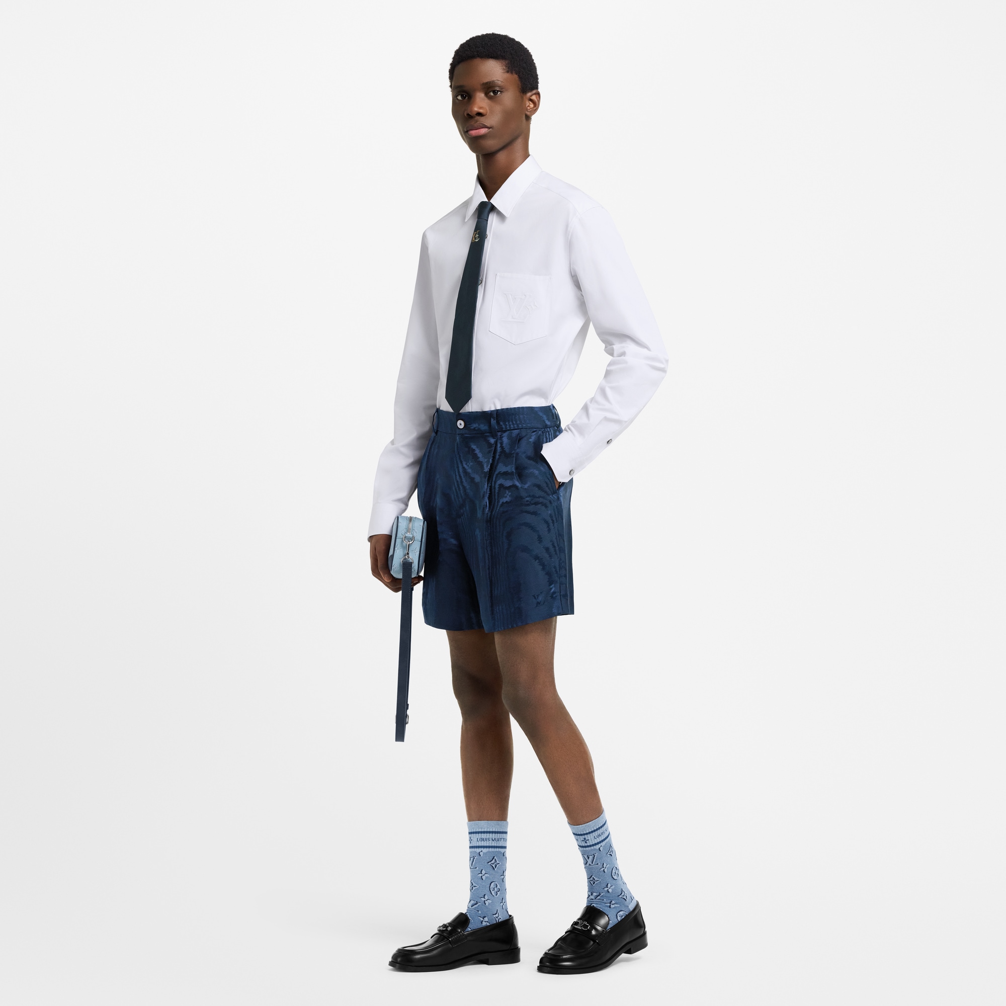  Ready-to-Wear Camisas Camisa de Algodão com Assinatura em Relevo | Louis Vuitton ® (Zoom no Produto)