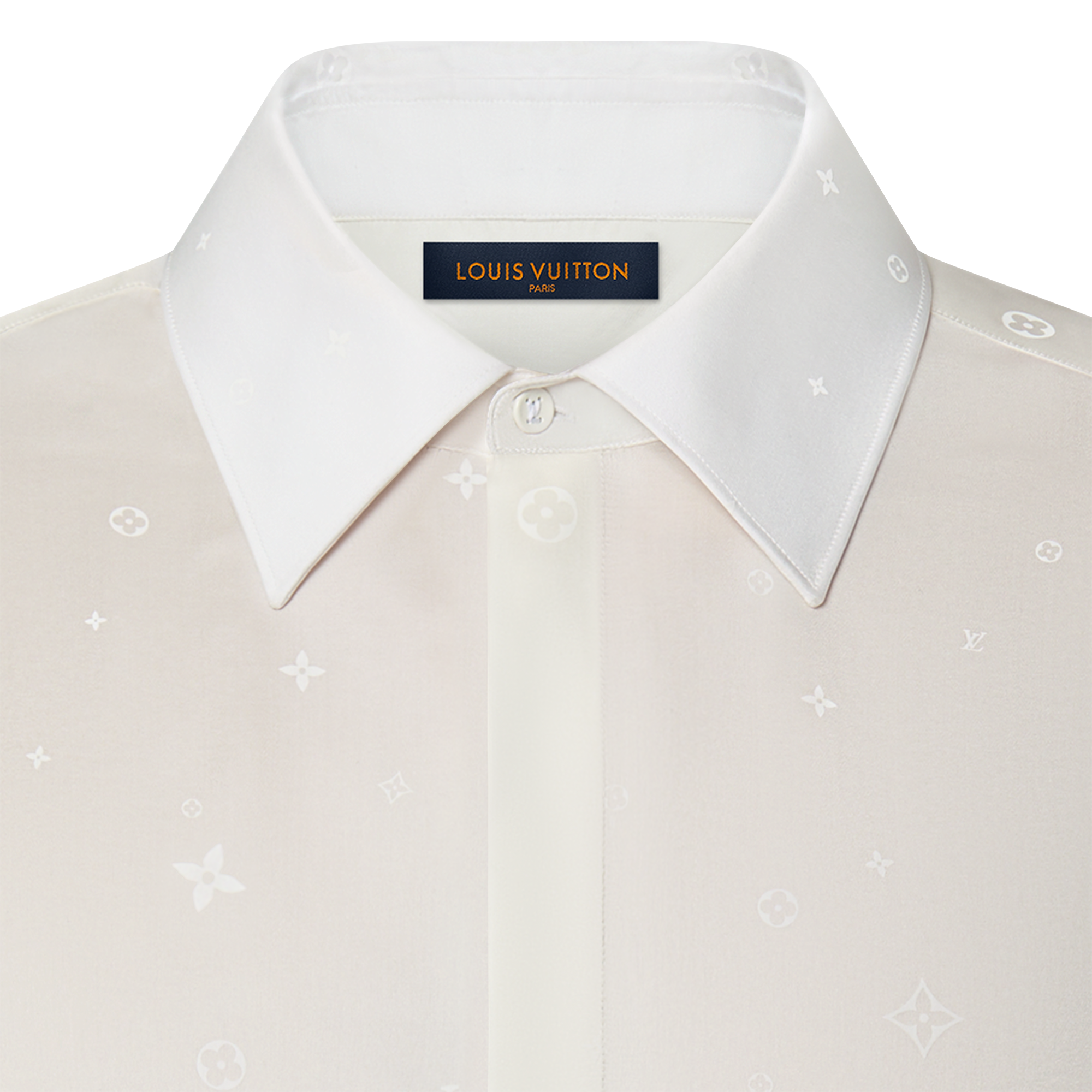  Discontinued Product Obs 12 Camisa de Manga Longa em Mescla de Seda | Louis Vuitton ® (Zoom no Produto)