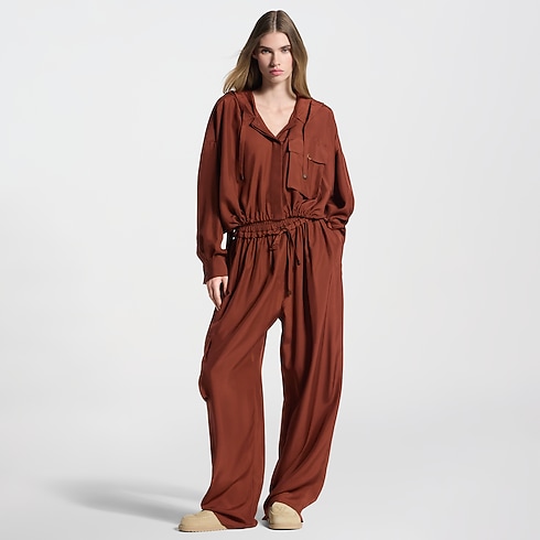 Ready-to-Wear Blusas Camisa de Seda Lavada com Capuz | Louis Vuitton ® (Zoom no Produto)