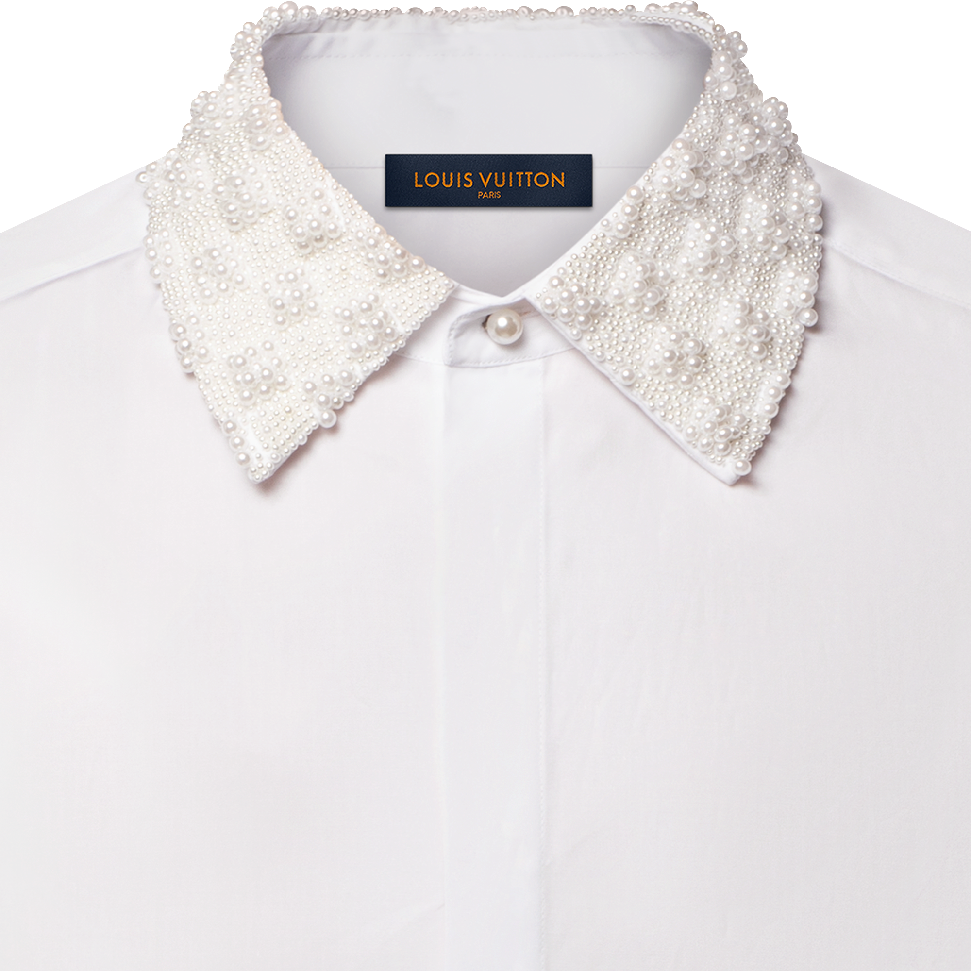  Ready-to-Wear Camisas Camisa Formal com Colarinho Bordado | Louis Vuitton ® (Zoom no Produto)