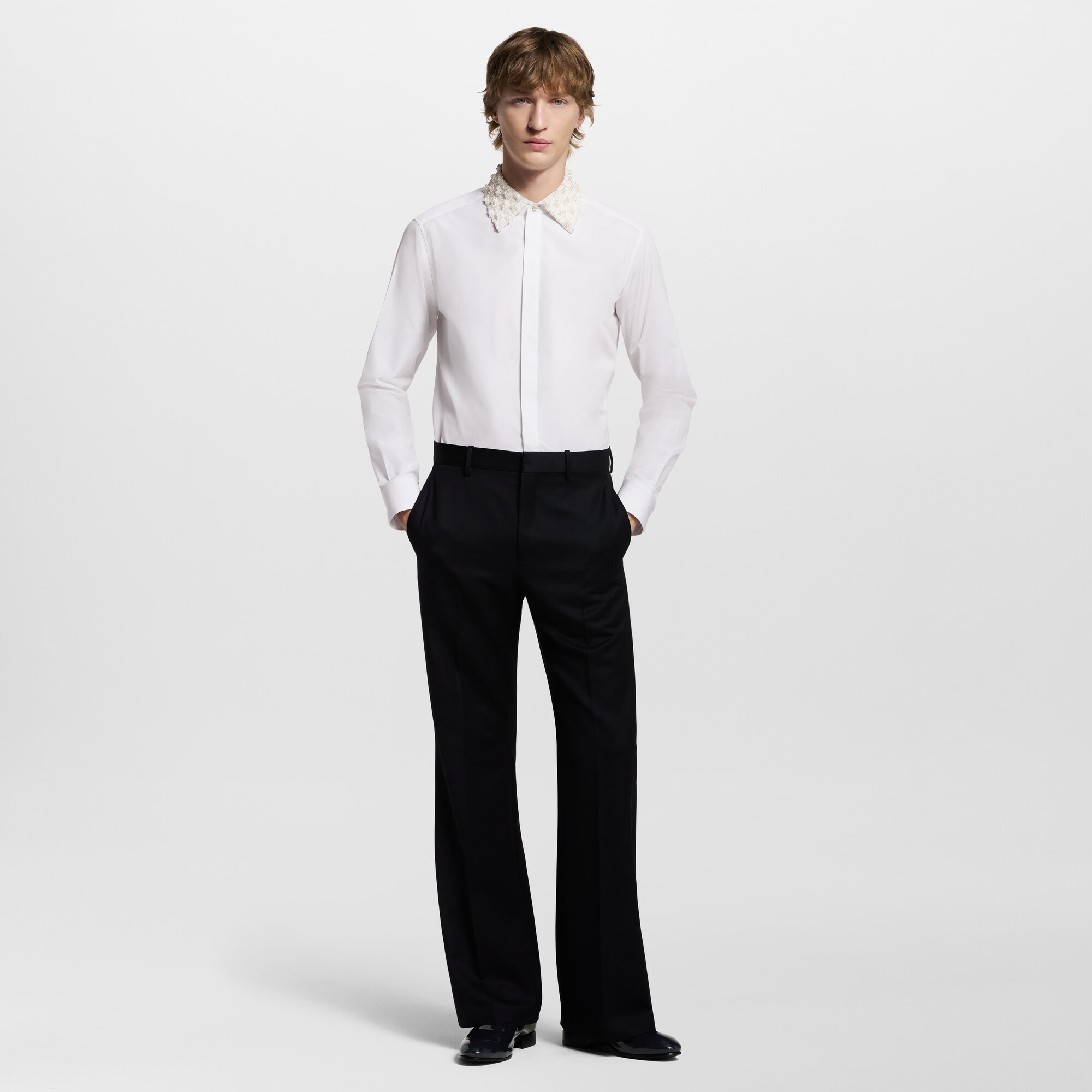  Ready-to-Wear Camisas Camisa Formal com Colarinho Bordado | Louis Vuitton ® (Zoom no Produto)