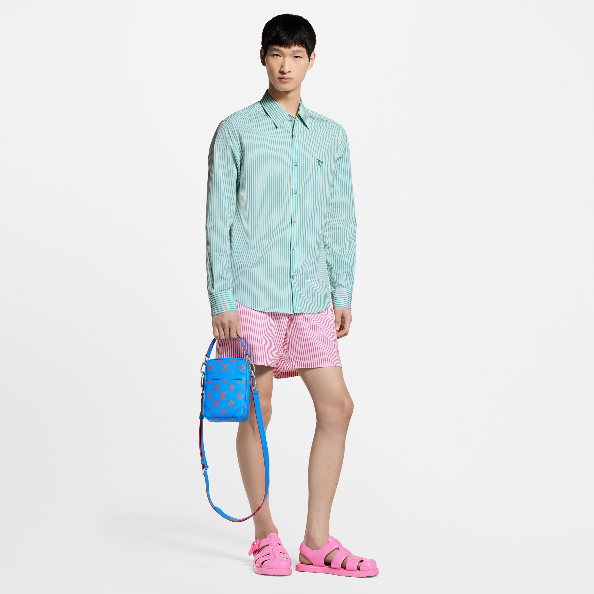  Ready-to-Wear Camisas Camisa Listrada com Monogram | Louis Vuitton ® (Zoom no Produto)