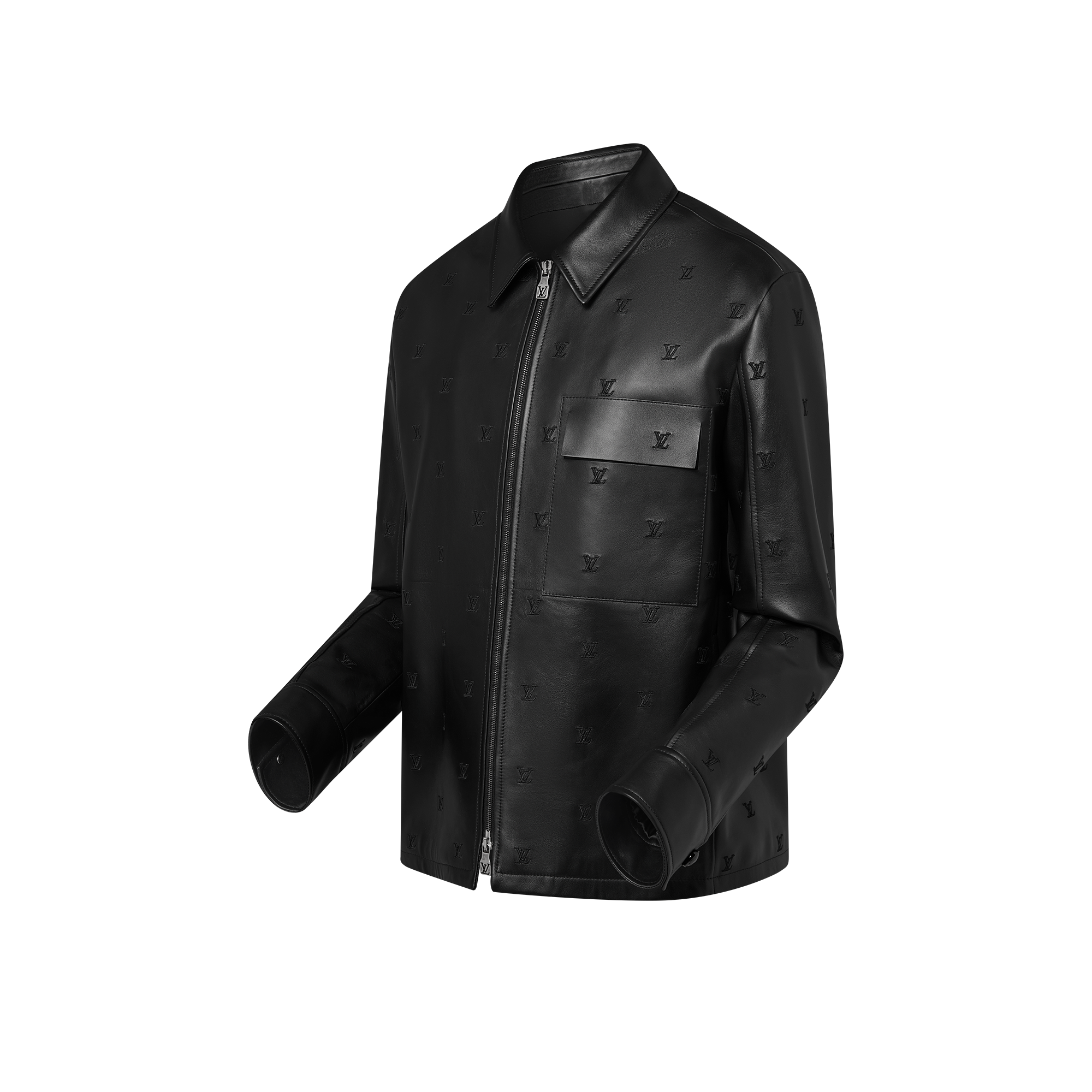  Ready-to-Wear Casacos e Agasalhos Camisa Oversized de Couro Bordada | Louis Vuitton ® (Zoom no Produto)