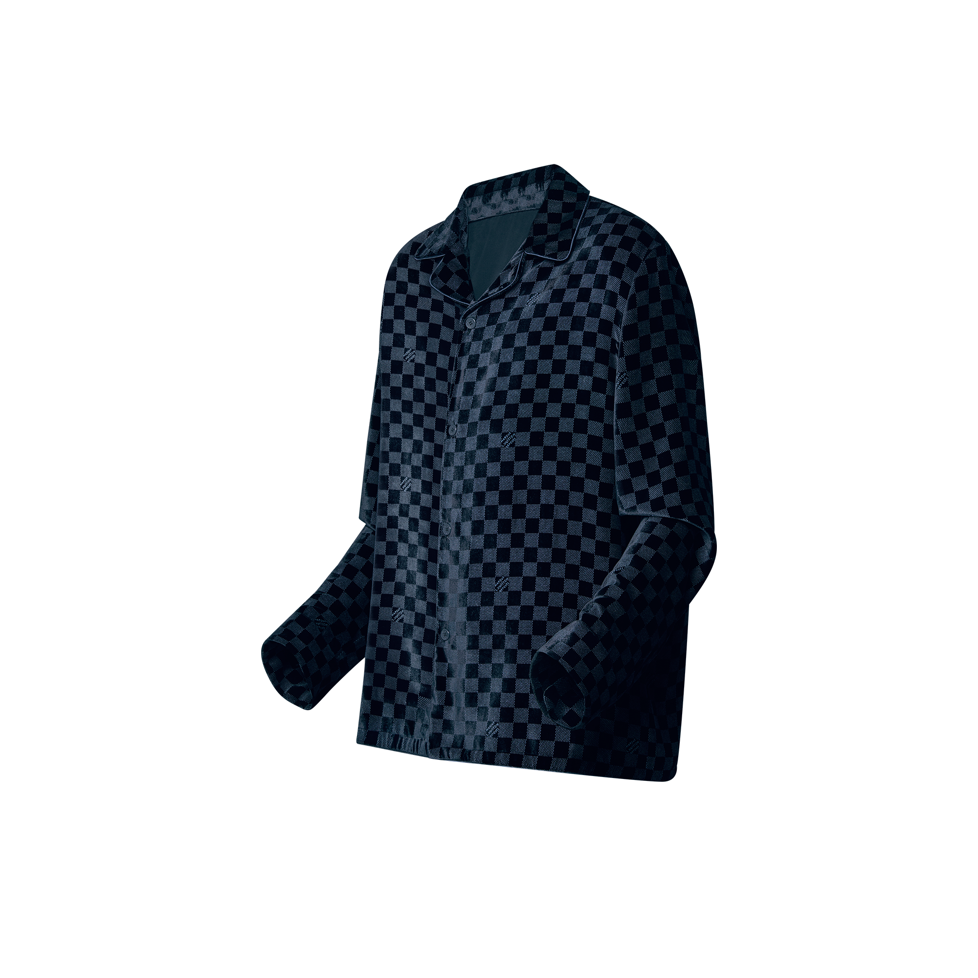  Ready-to-Wear Todas as Roupas Camisa Oversized de Manga Longa em Mescla de Seda e Veludo | Louis Vuitton ® (Zoom no Produto)