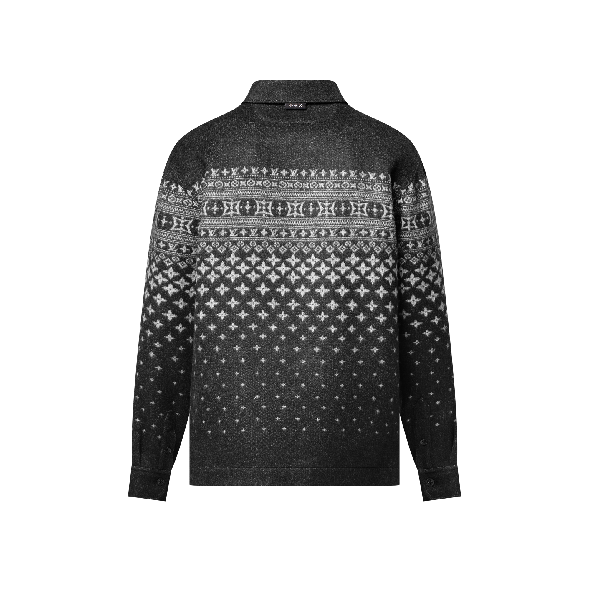  Ready-to-Wear Todas as Roupas Camisa Oversized Dupla Face em Jacquard de Mescla de Seda, Cashmere e Lã | Louis Vuitton ® (Zoom no Produto)