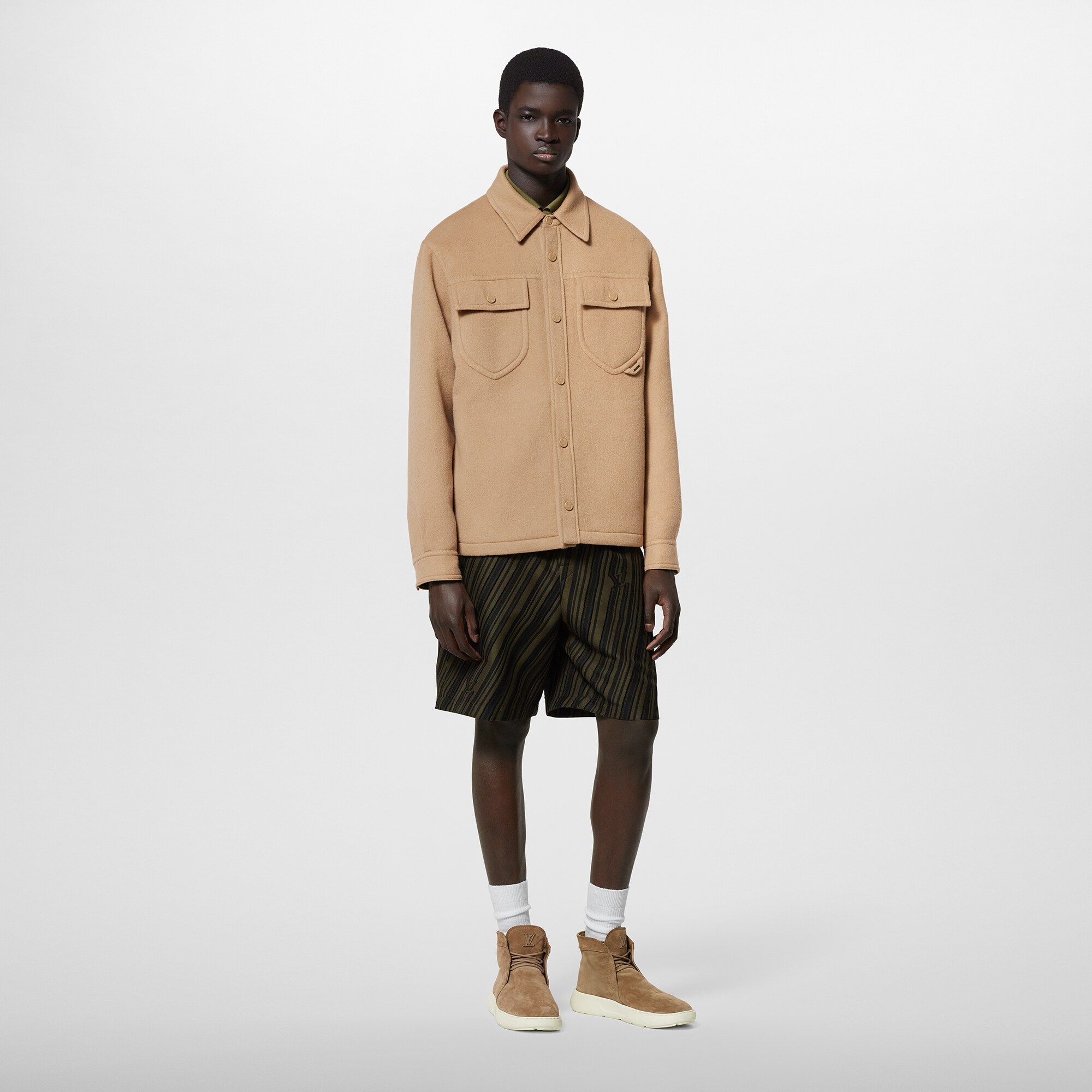  Discontinued Product Obs 9 Camisa Oversized em Mescla de Lã Dupla Face | Louis Vuitton ® (Zoom no Produto)