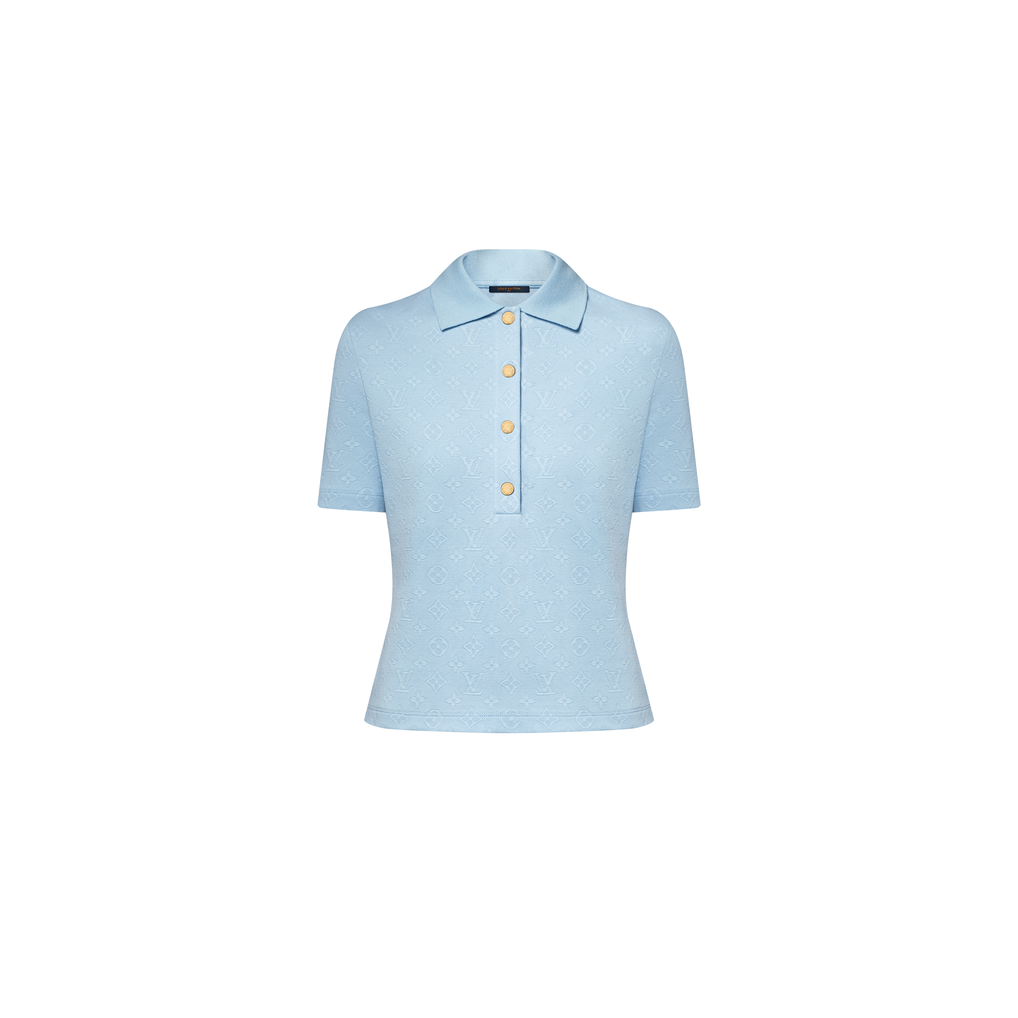  Ready-to-Wear Blusas Camisa Polo Baby Look em Piqué de Algodão com Monogram | Louis Vuitton ® (Zoom no Produto)