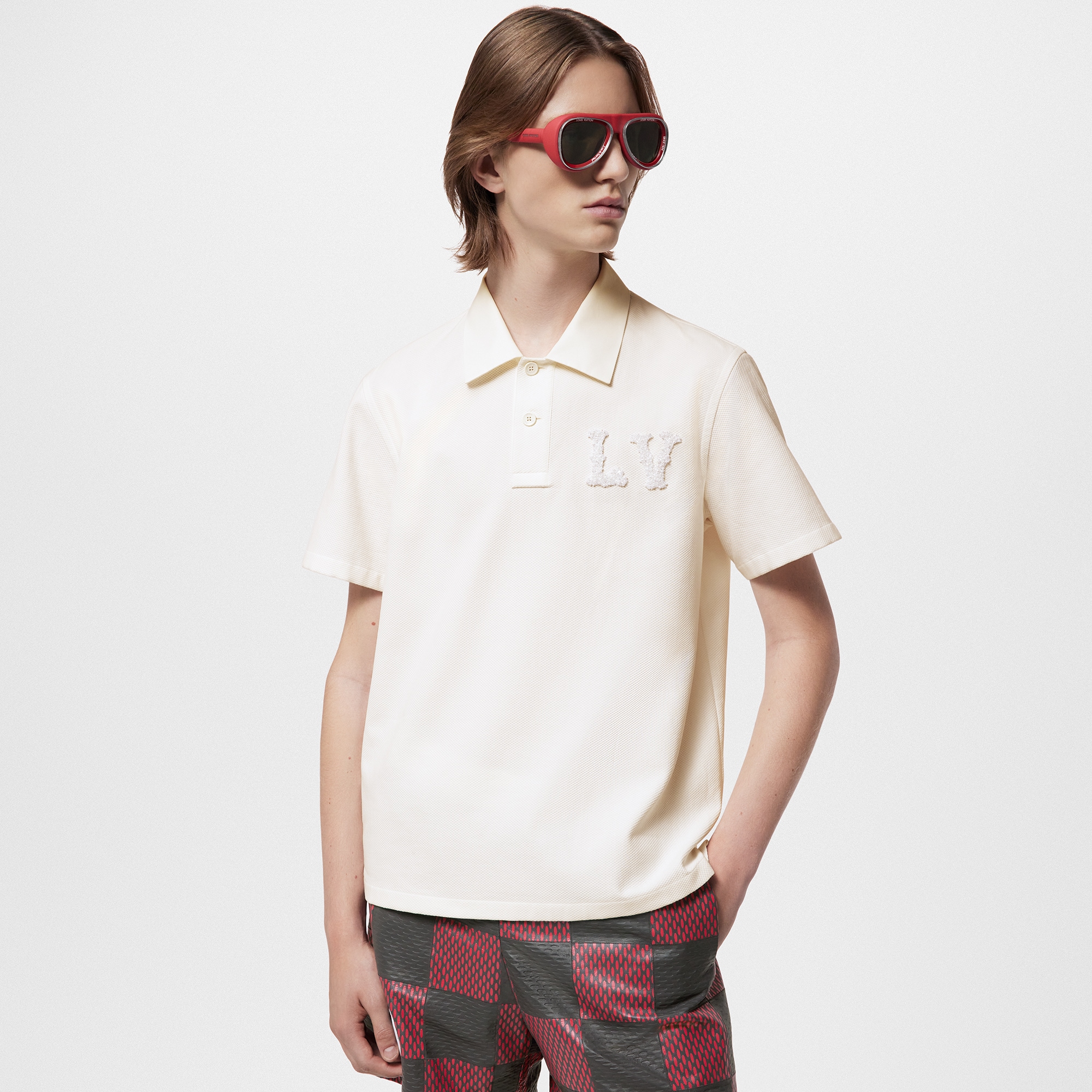  Ready-to-Wear Camisetas e Polos Camisa Polo em Popeline com Patch LV Bordado | Louis Vuitton ® (Zoom no Produto)