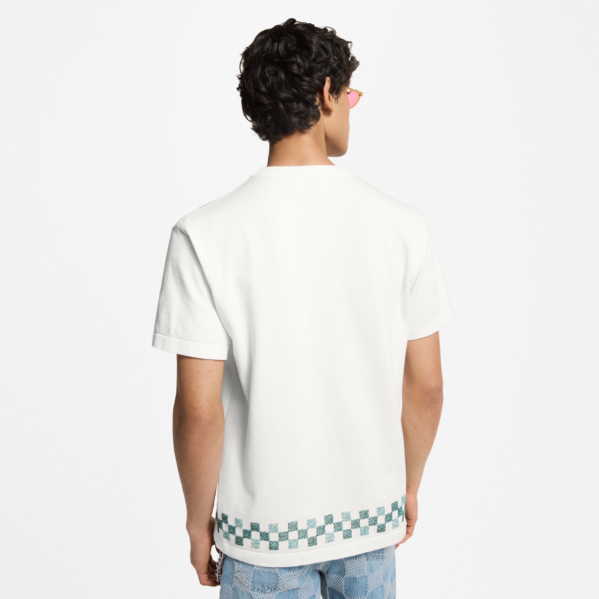  Ready-to-Wear Malhas e Moletons Camiseta Bordada com Manga Curta | Louis Vuitton ® (Zoom no Produto)