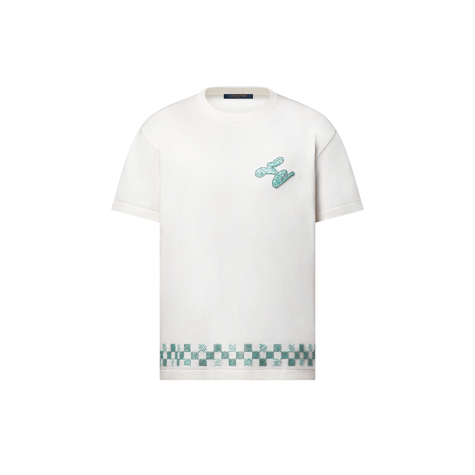  Ready-to-Wear Malhas e Moletons Camiseta Bordada com Manga Curta | Louis Vuitton ® (Zoom no Produto)