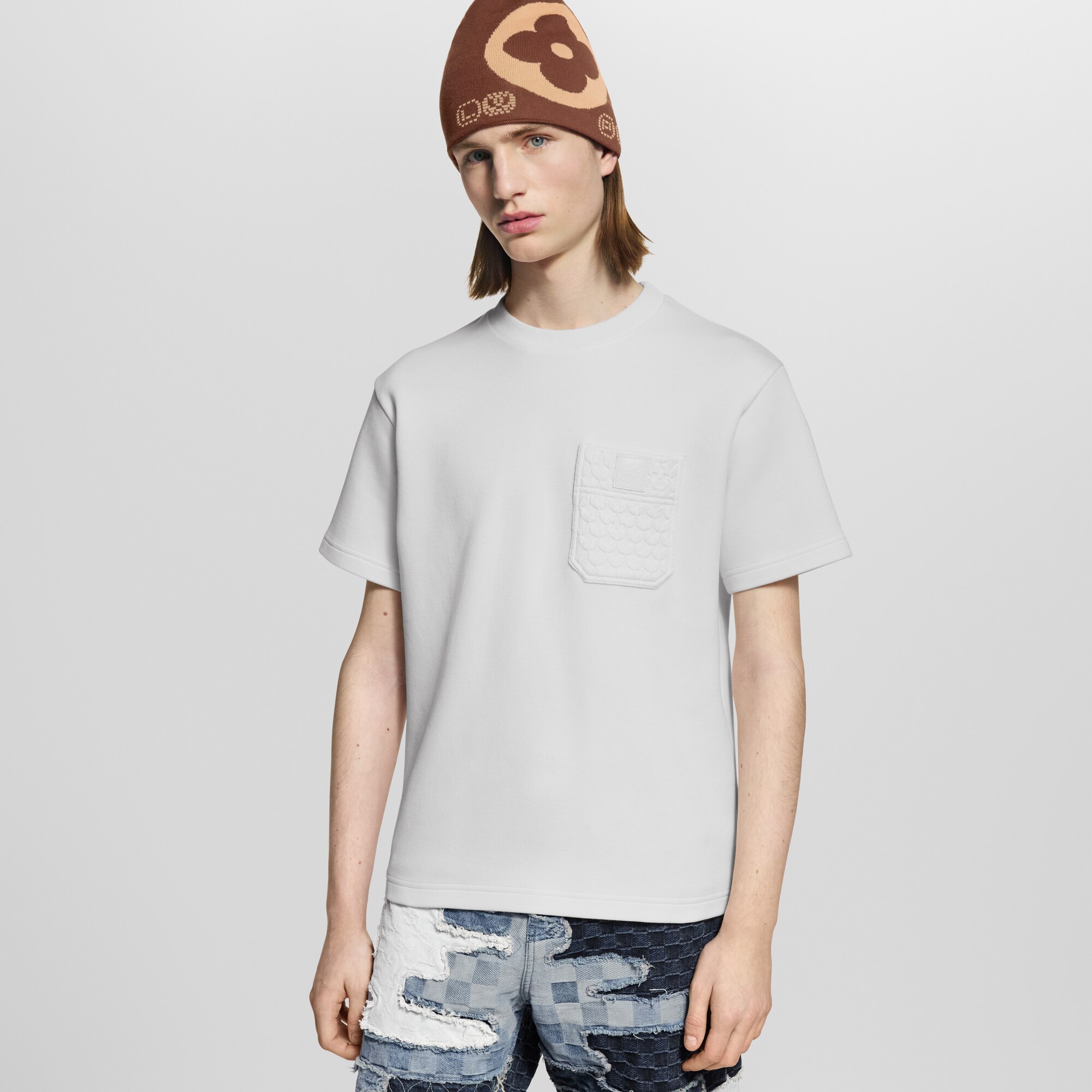  Ready-to-Wear Camisetas e Polos Camiseta com Assinatura no Bolso | Louis Vuitton ® (Zoom no Produto)