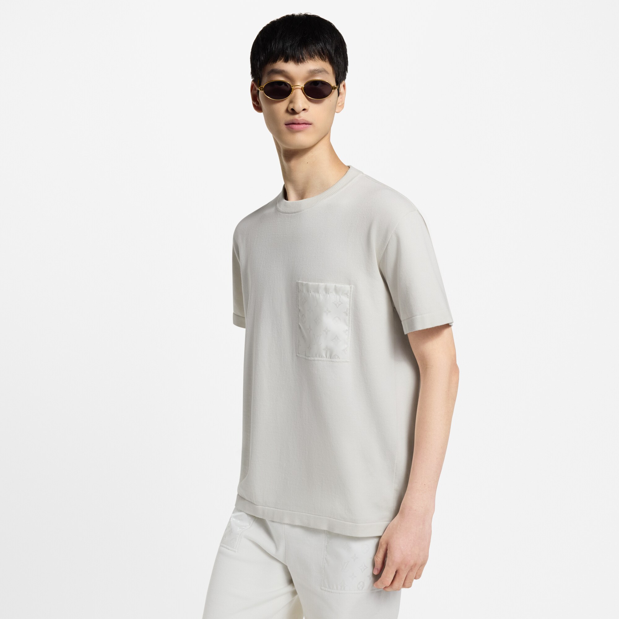  Ready-to-Wear Camisetas e Polos Camiseta com Detalhes de Nylon Monogram | Louis Vuitton ® (Zoom no Produto)