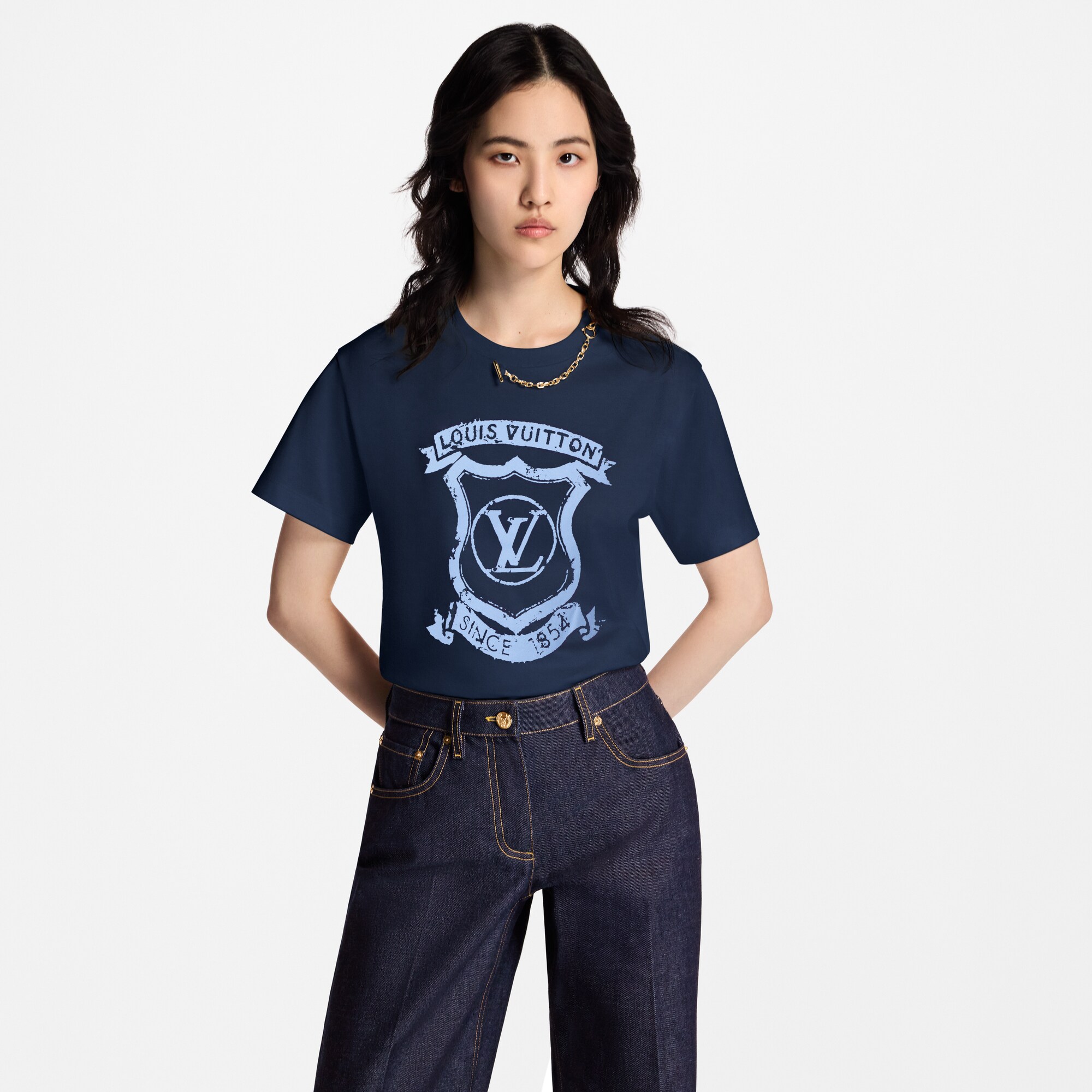  Ready-to-Wear Blusas Camiseta com Estampa LV Crest | Louis Vuitton ® (Zoom no Produto)