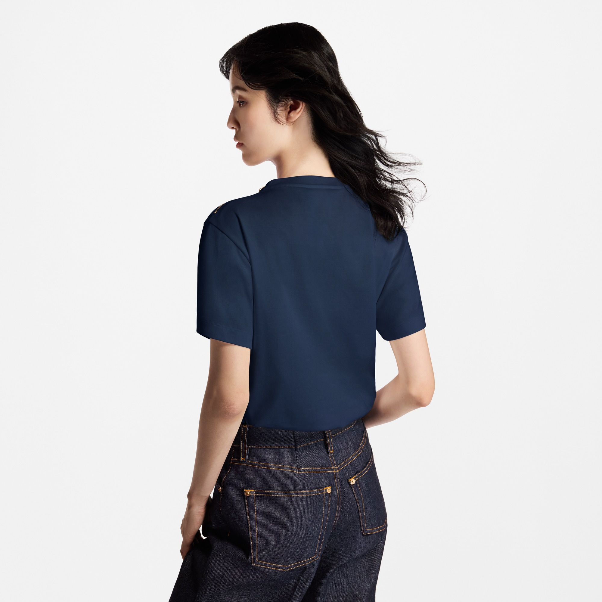  Ready-to-Wear Blusas Camiseta com Estampa LV Crest | Louis Vuitton ® (Zoom no Produto)
