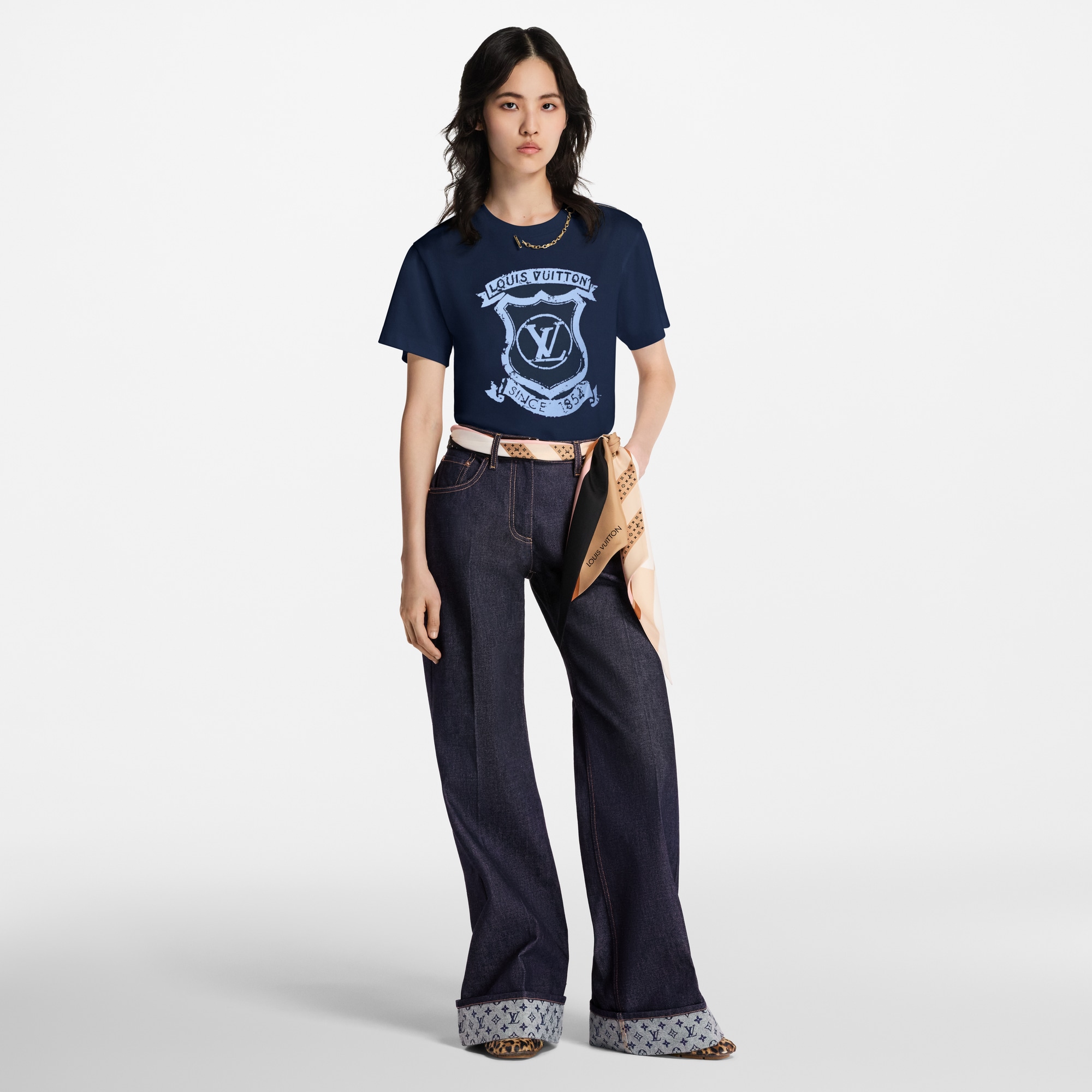  Ready-to-Wear Blusas Camiseta com Estampa LV Crest | Louis Vuitton ® (Zoom no Produto)