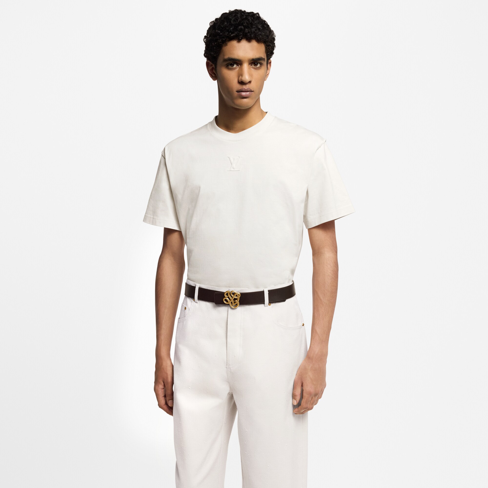  Ready-to-Wear Camisetas e Polos Camiseta com LV em Relevo | Louis Vuitton ® (Zoom no Produto)
