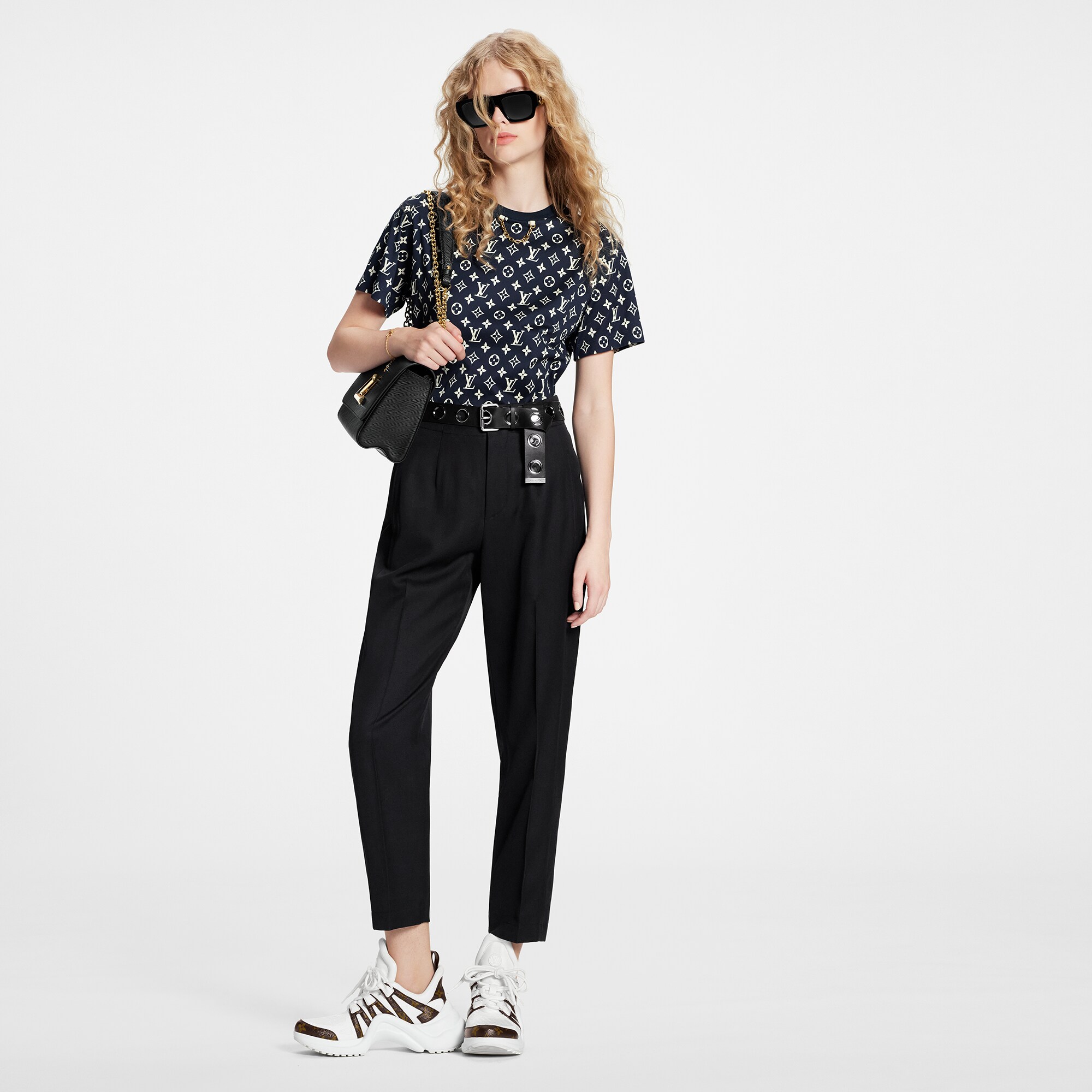  Discontinued Product Obs 7 Camiseta com Monogram e Listras | Louis Vuitton ® (Zoom no Produto)