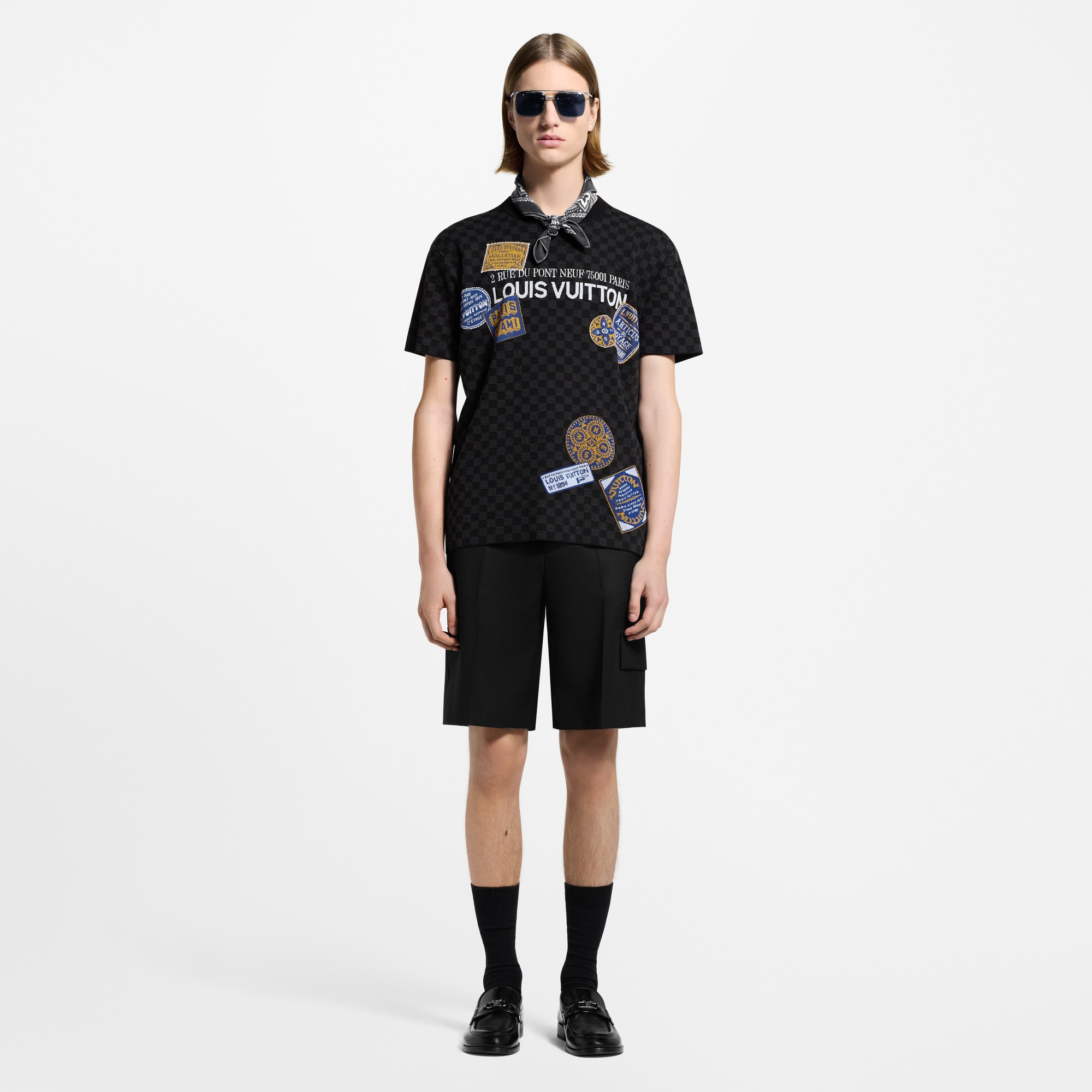  Ready-to-Wear Malhas e Moletons Camiseta Damier com Assinaturas | Louis Vuitton ® (Zoom no Produto)