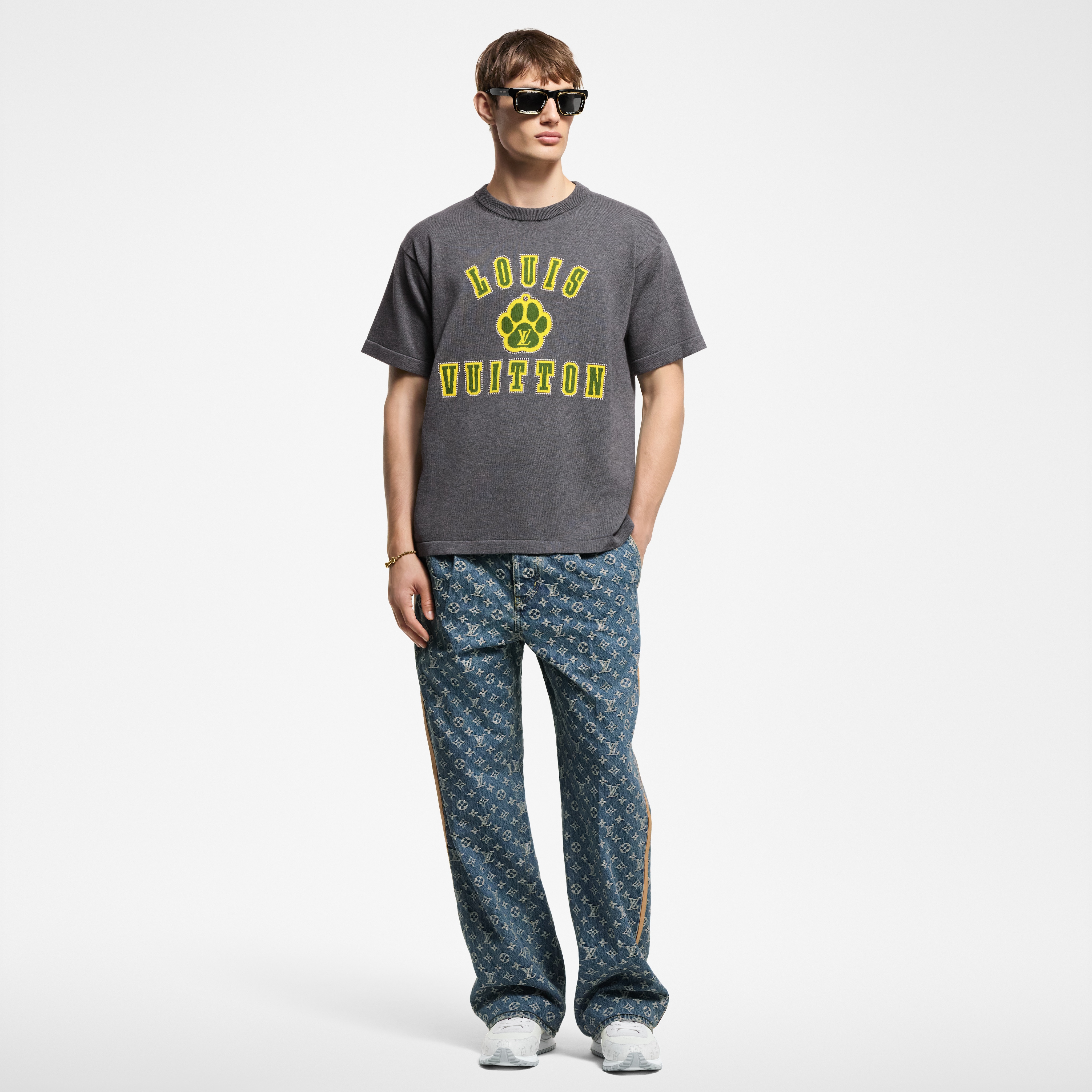  Ready-to-Wear Todas as Roupas Camiseta de Algodão com Bordado e Manga Curta | Louis Vuitton ® (Zoom no Produto)